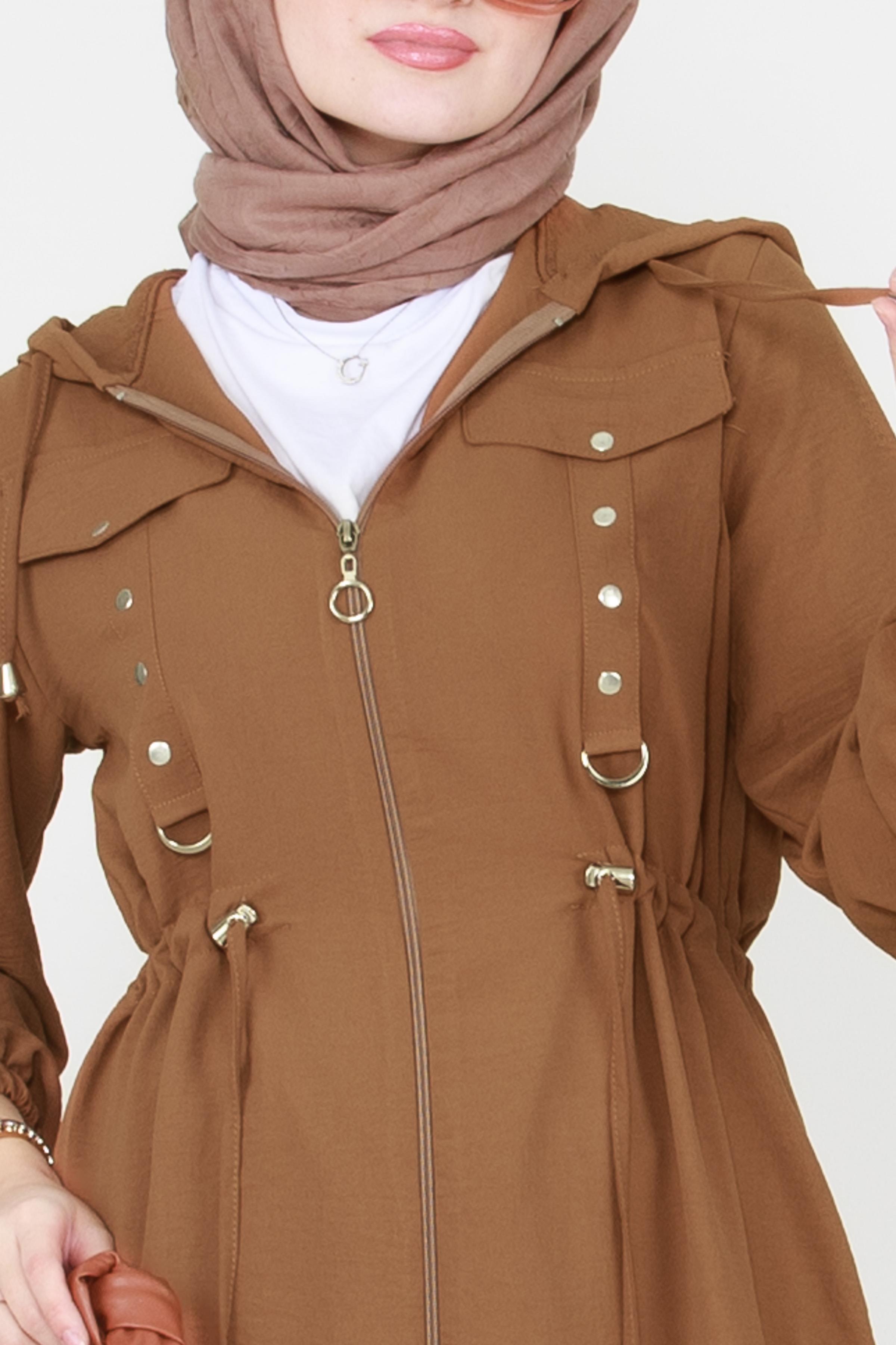 Beli Tünelli Mevsimlik Tunik-Taba