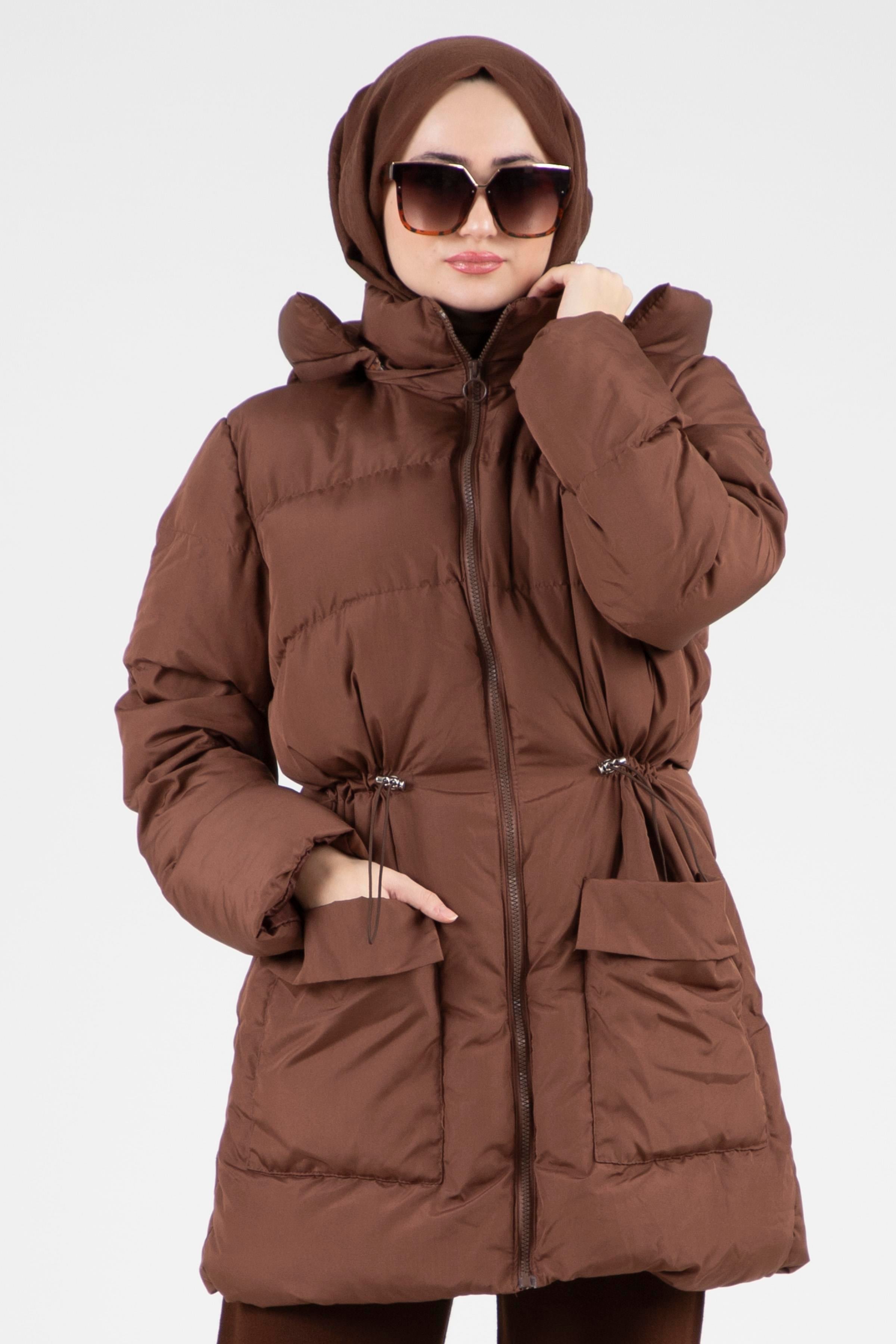 Puffer jacket-Brown color 