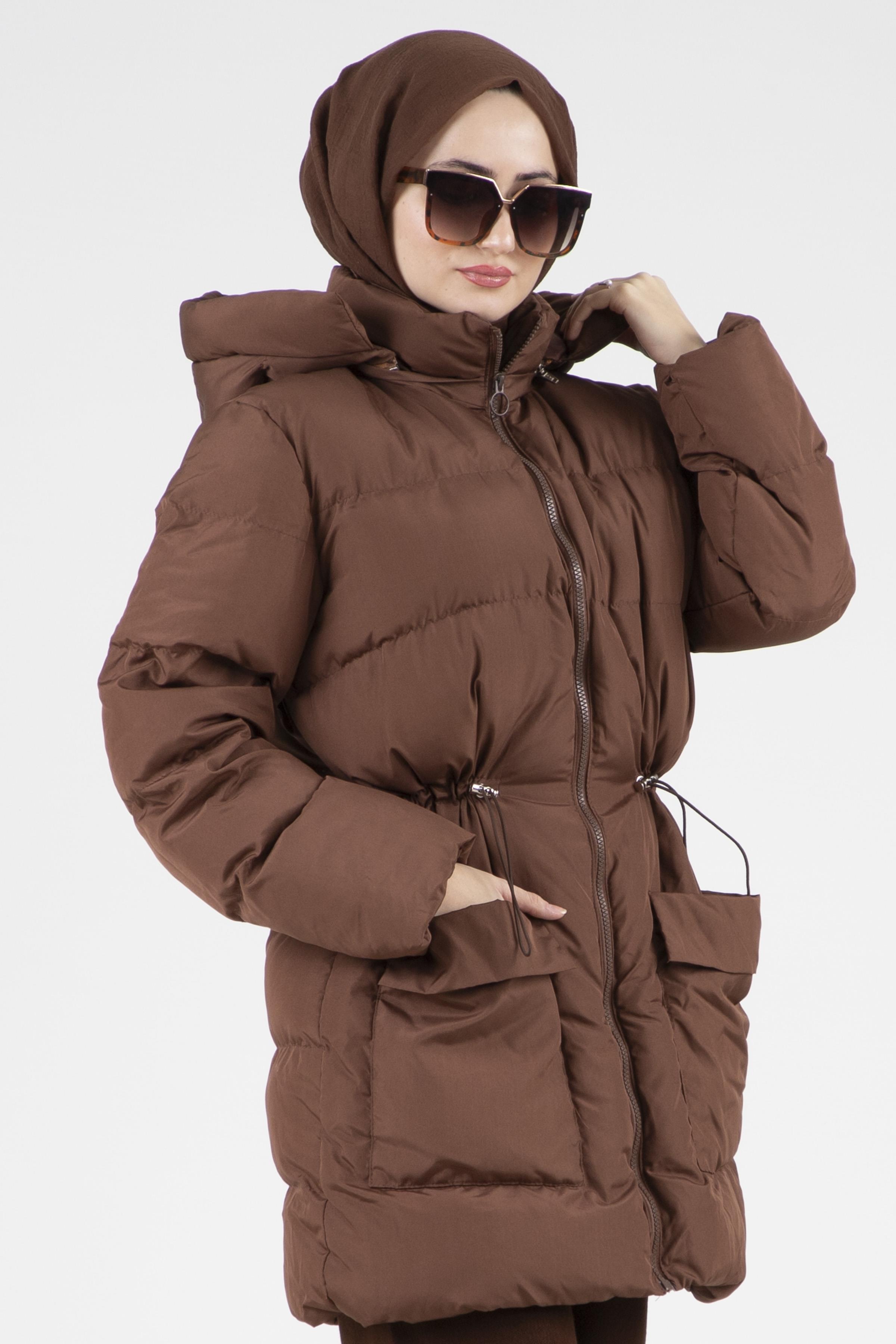 Puffer jacket-Brown color 