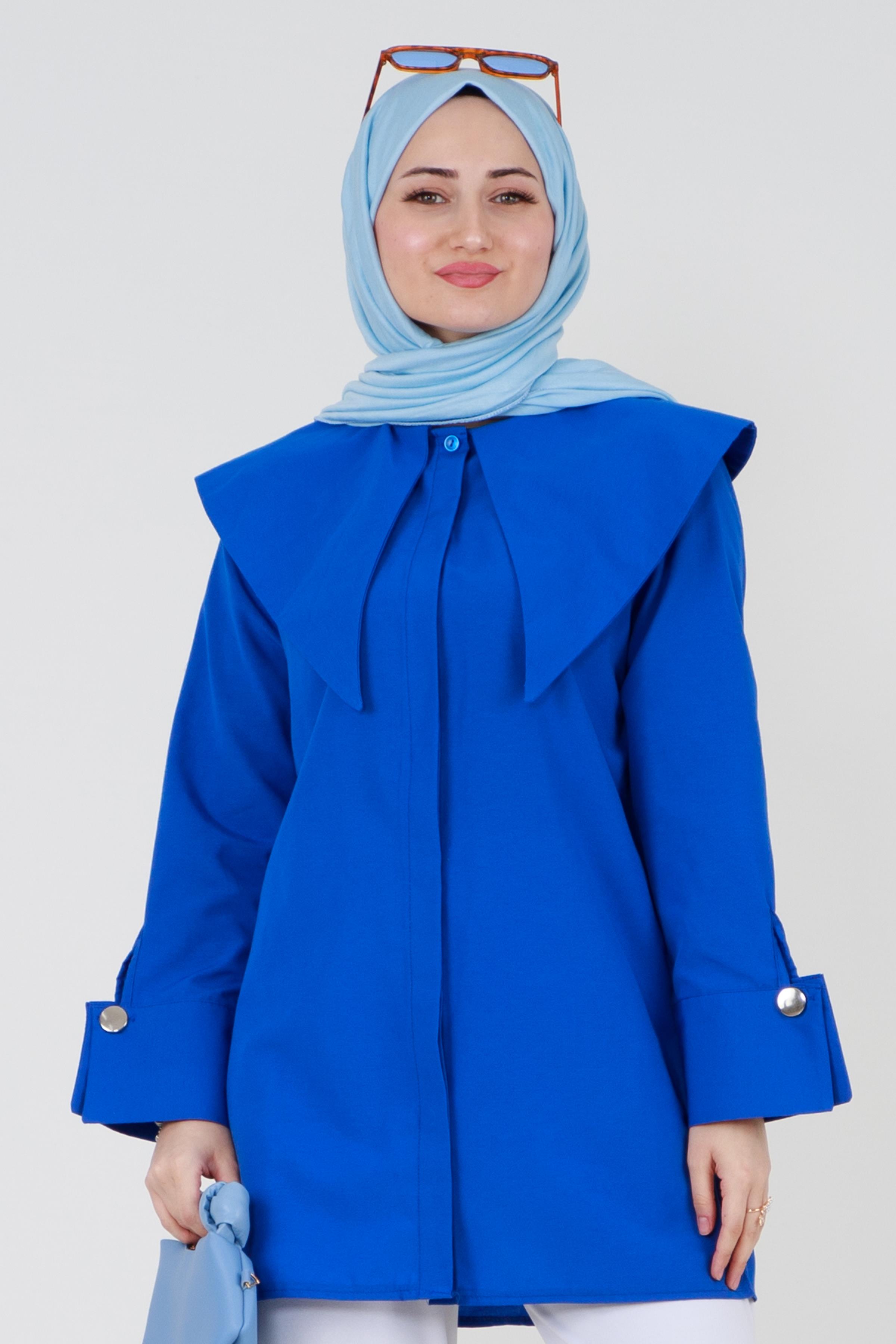 Large Collared Shirt-Blue