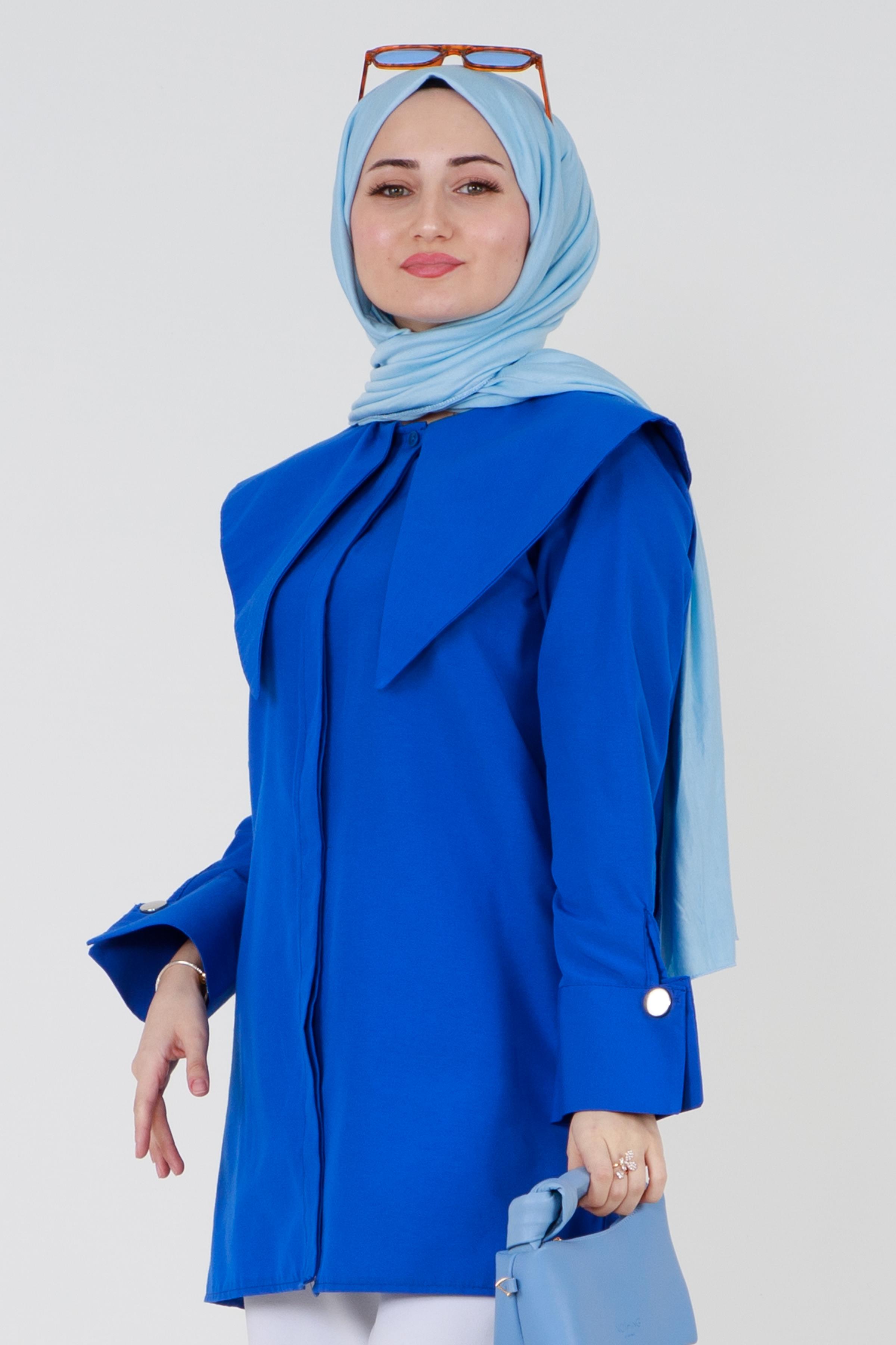 Large Collared Shirt-Blue