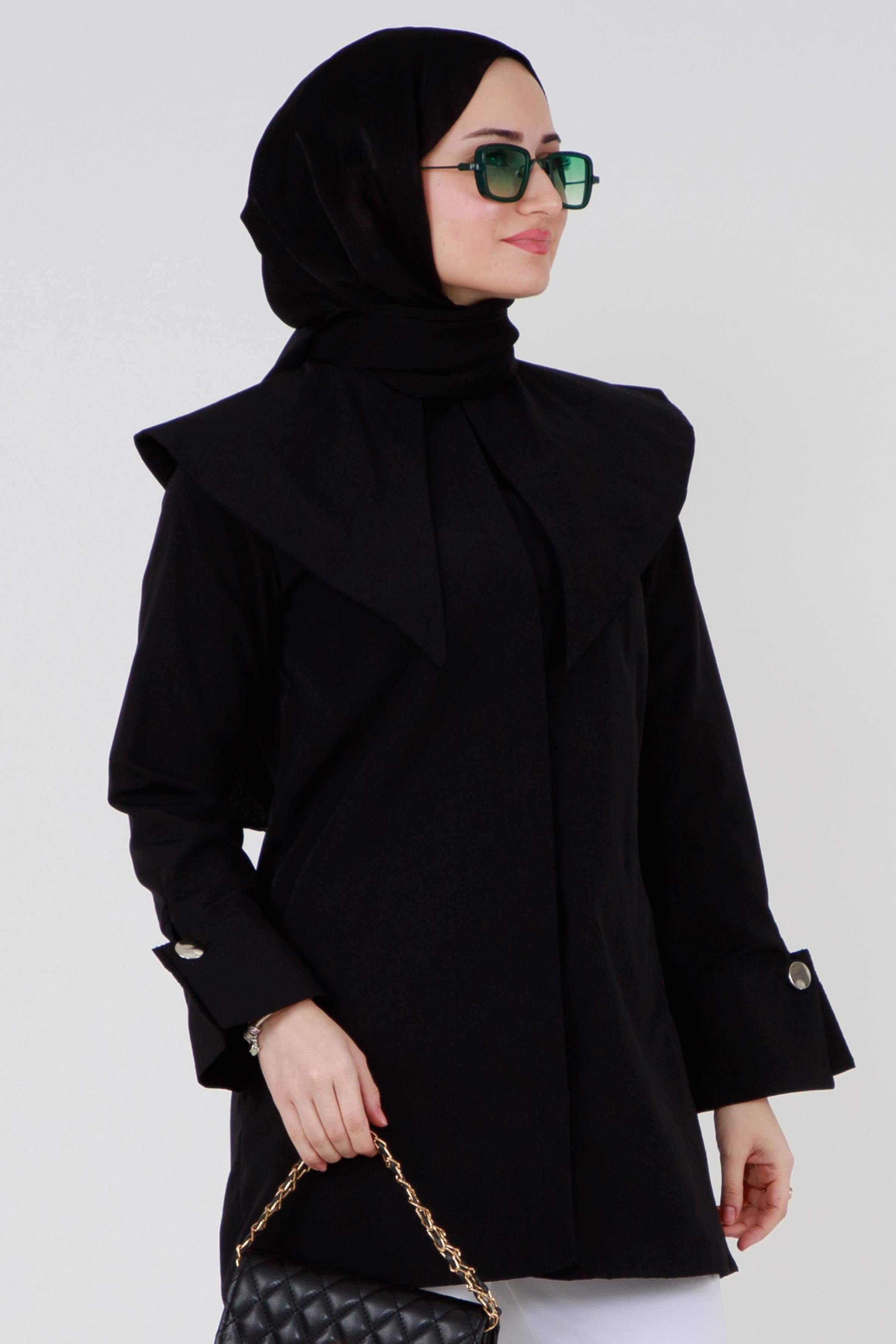 Large Collared Shirt-Black