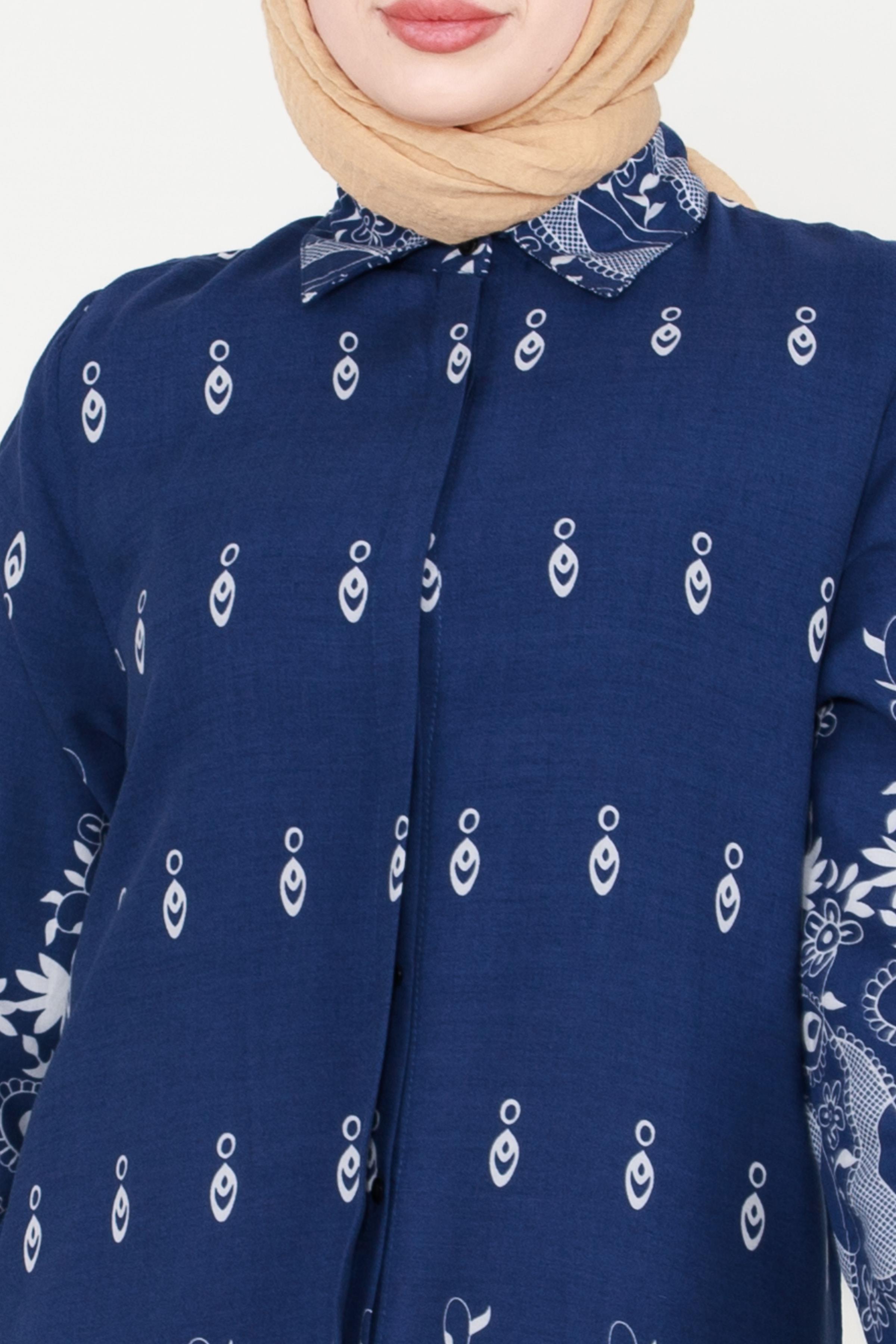 Floral Patterned Viscose Tunic 