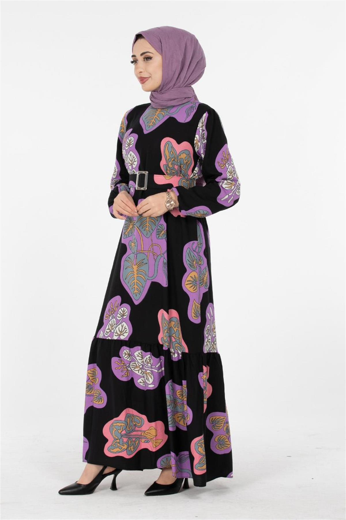 Viscose Fabric Desing Dress - Lilac