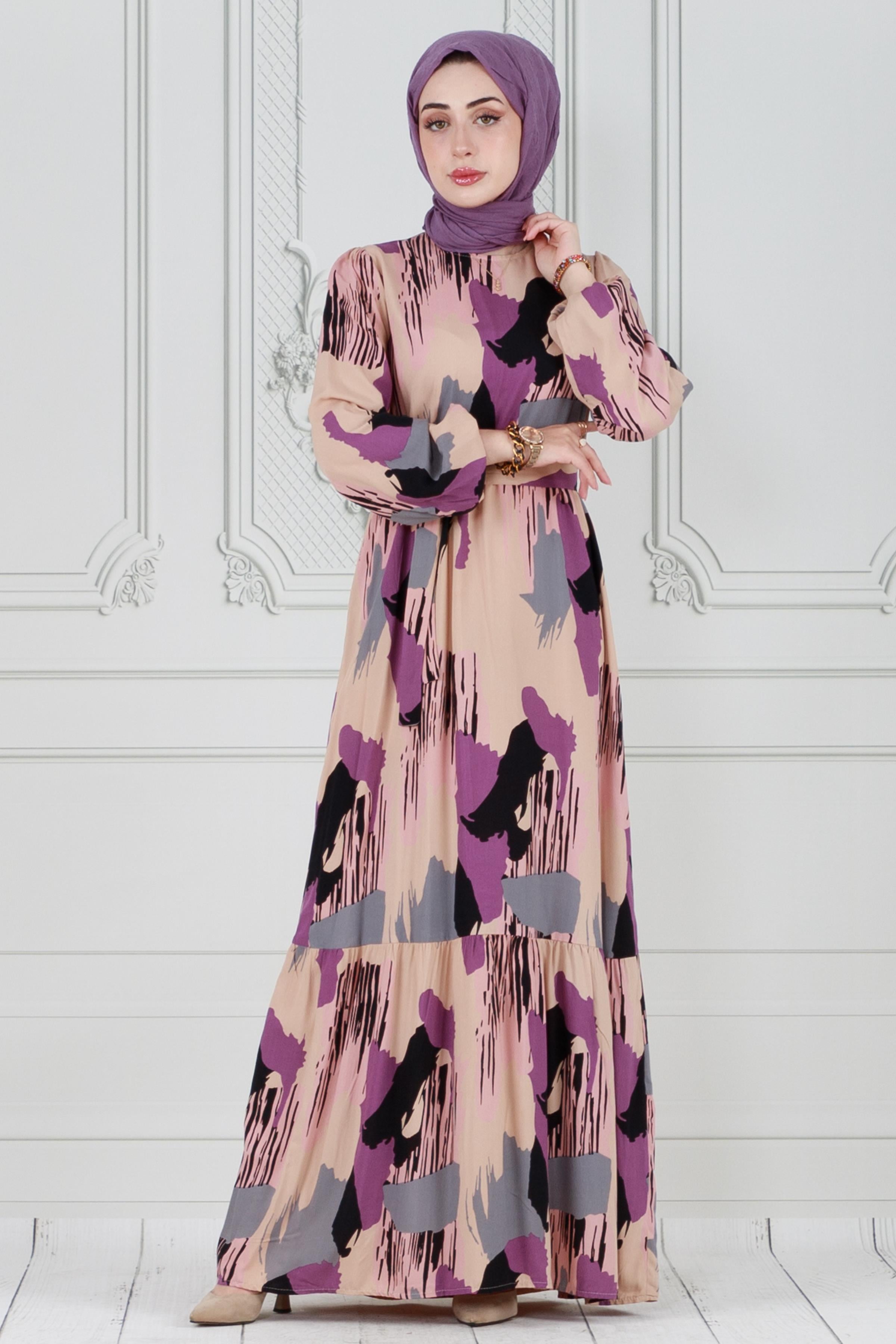 Viscose dress - purple