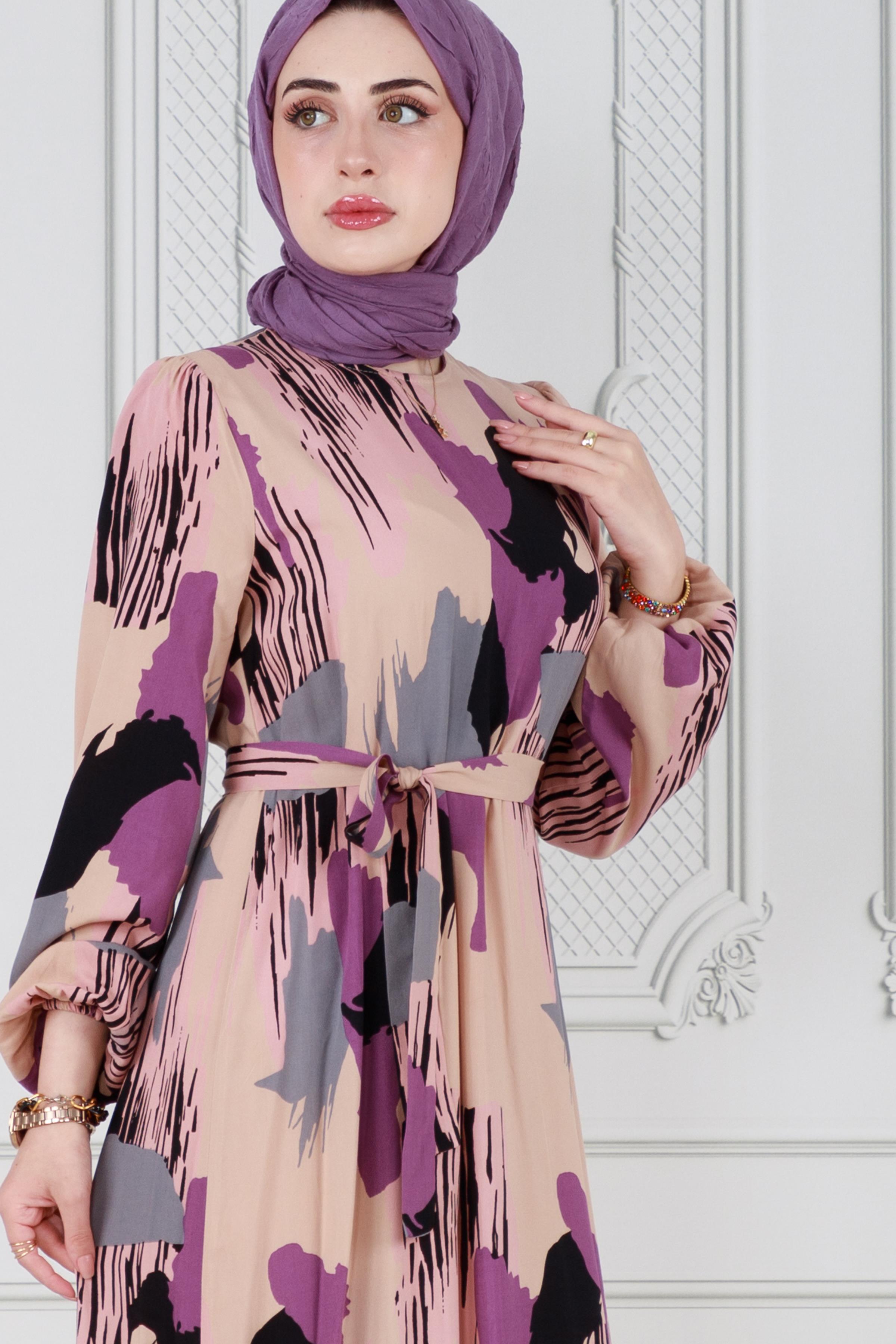 Viscose dress - purple