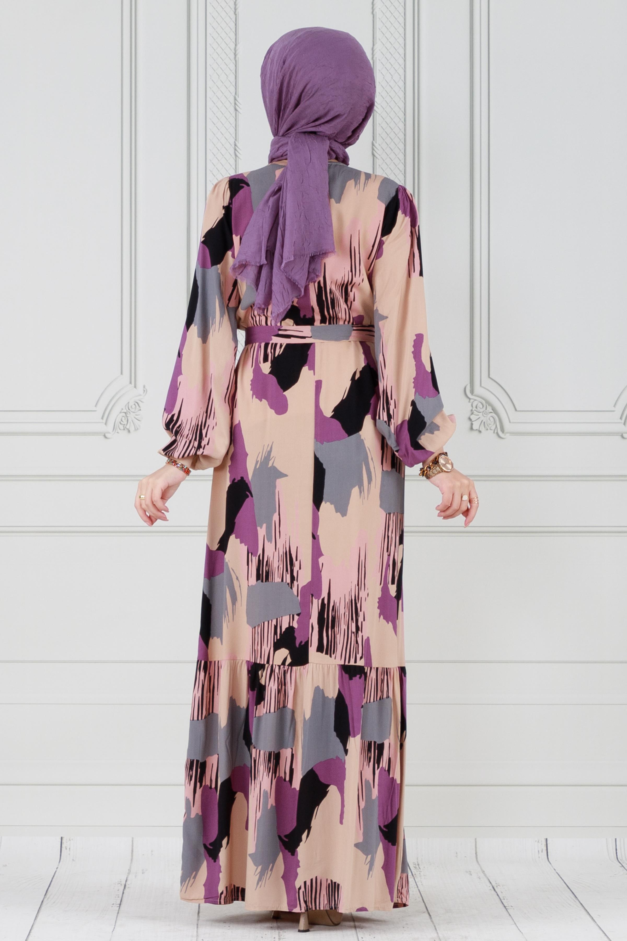 Viscose dress - purple