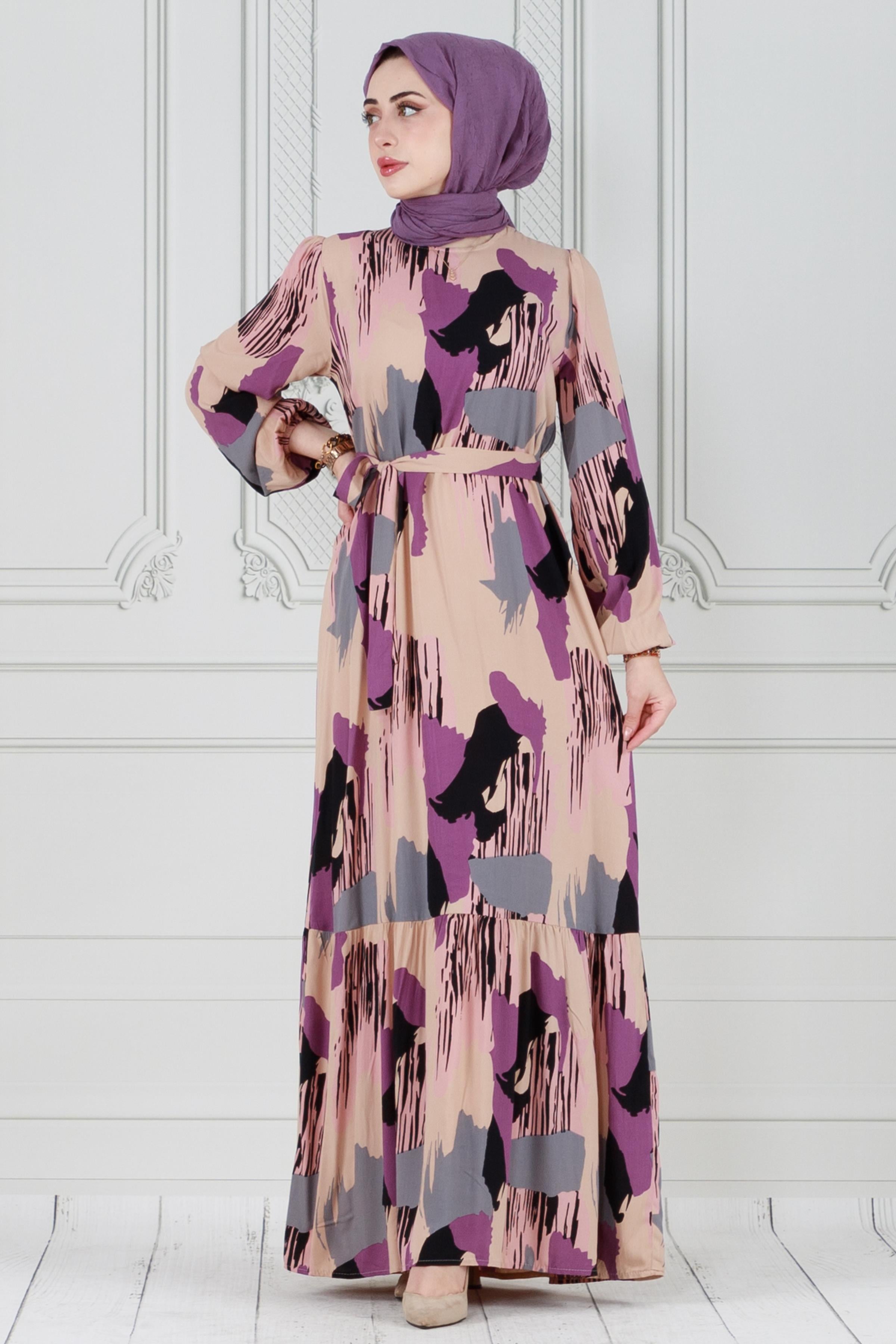 Viscose dress - purple