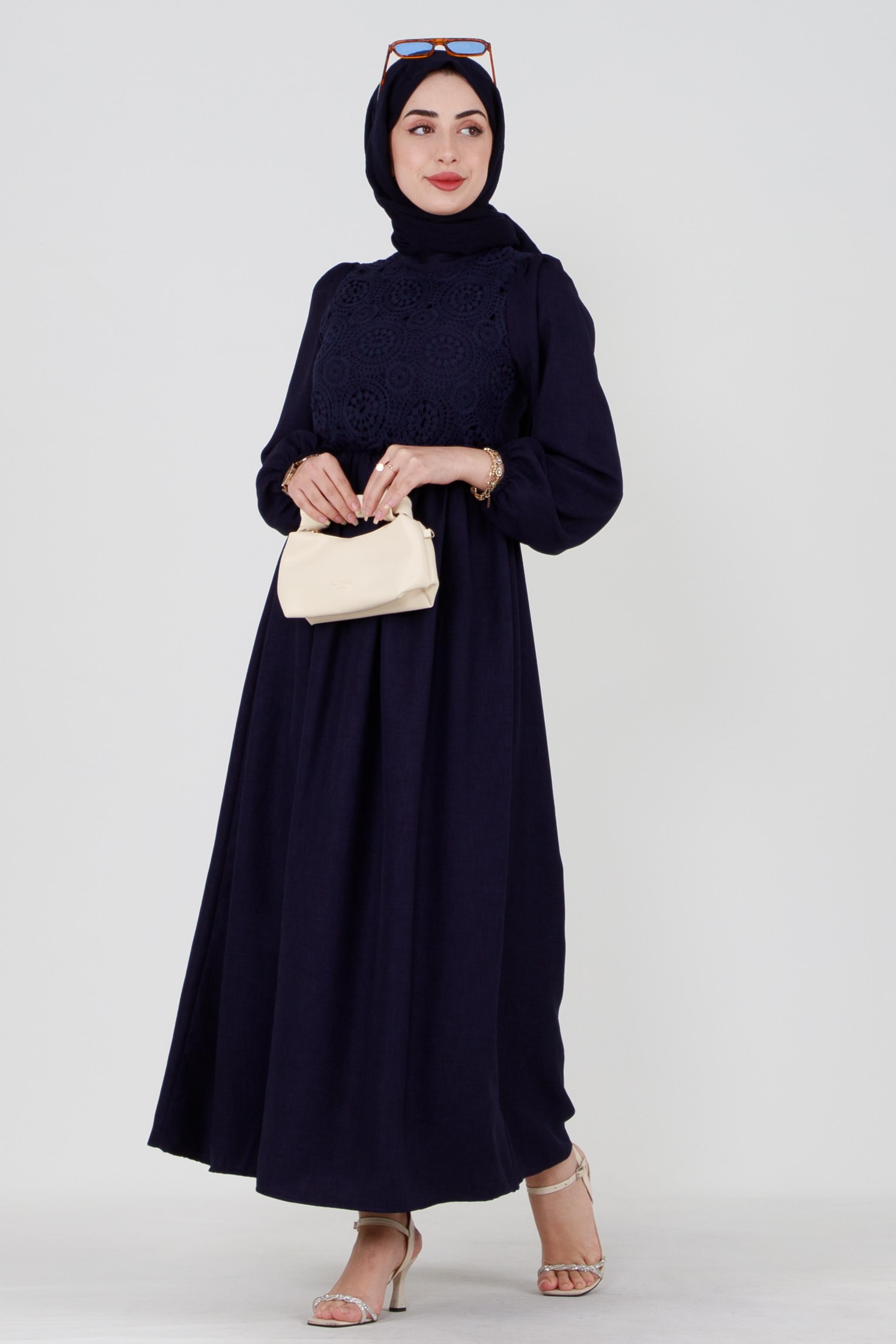 Firuze Dress - Navy Blue