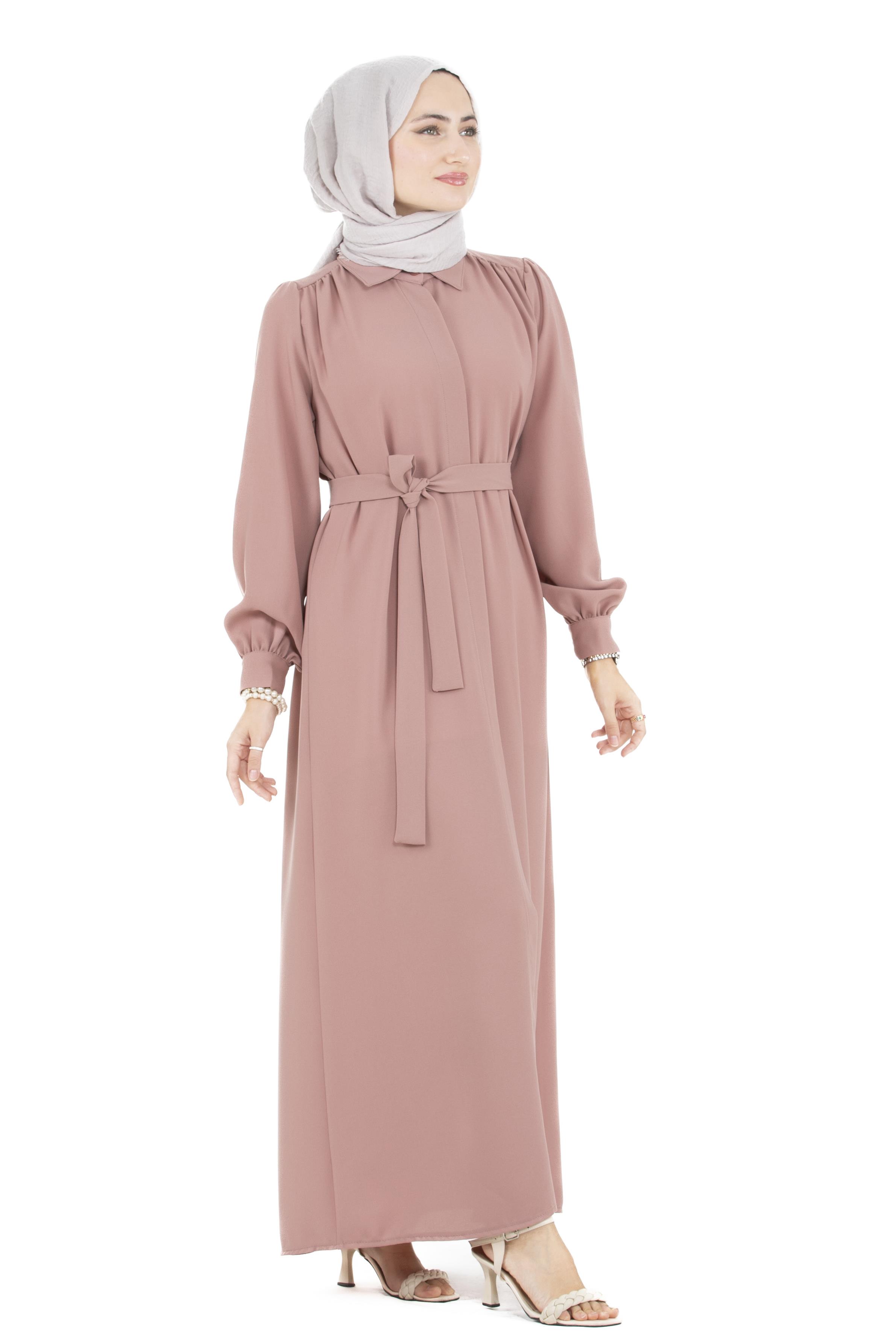 Button-Front Dress-Pink