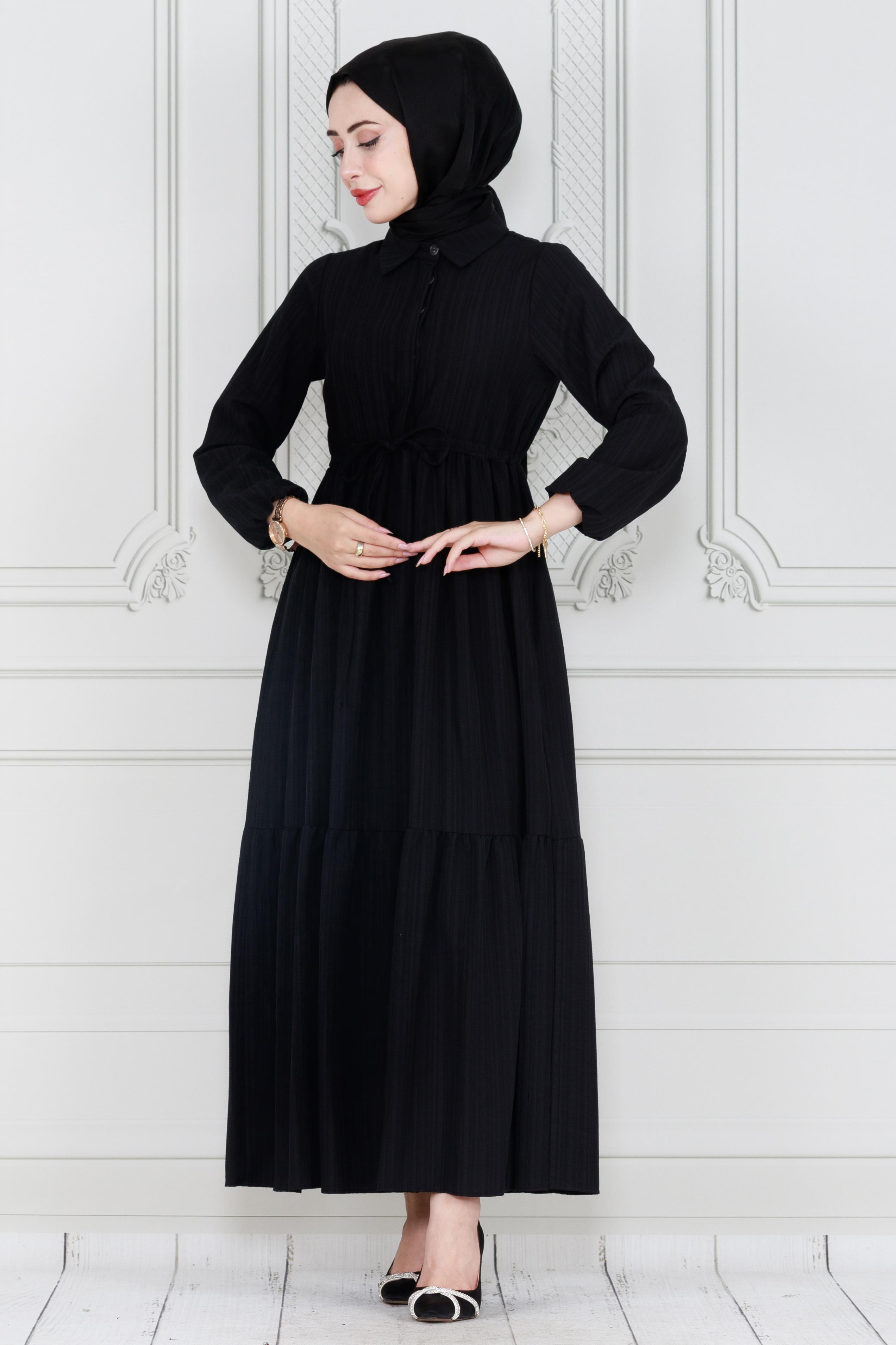 Belted Dress-black