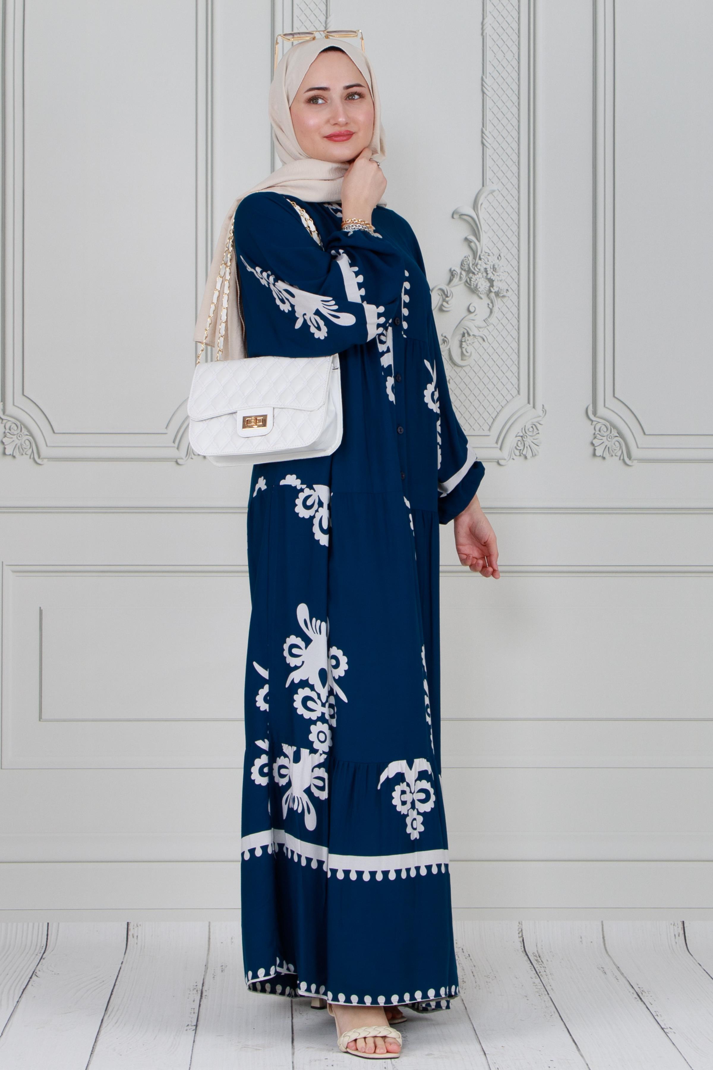 Viscose Dress-dark bleu color