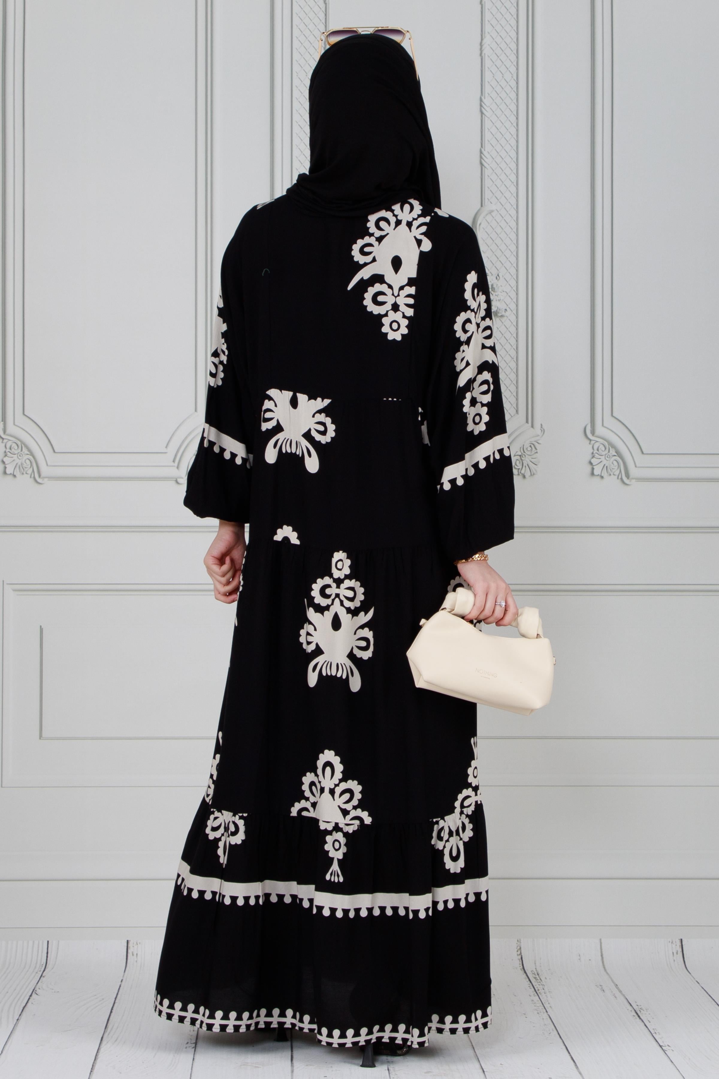 Viscose Dress-dark black color