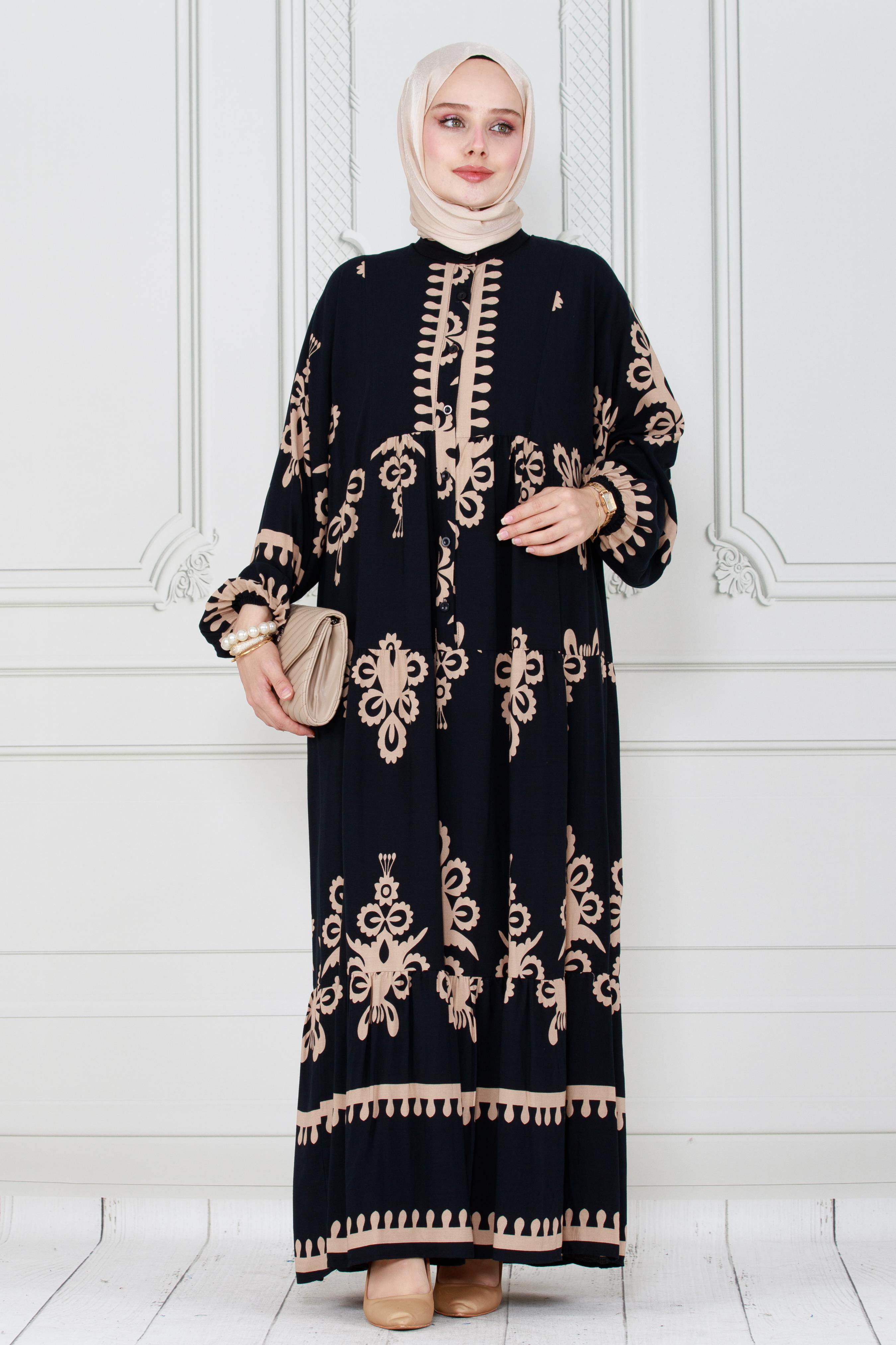 Viscose Dress-dark mink color