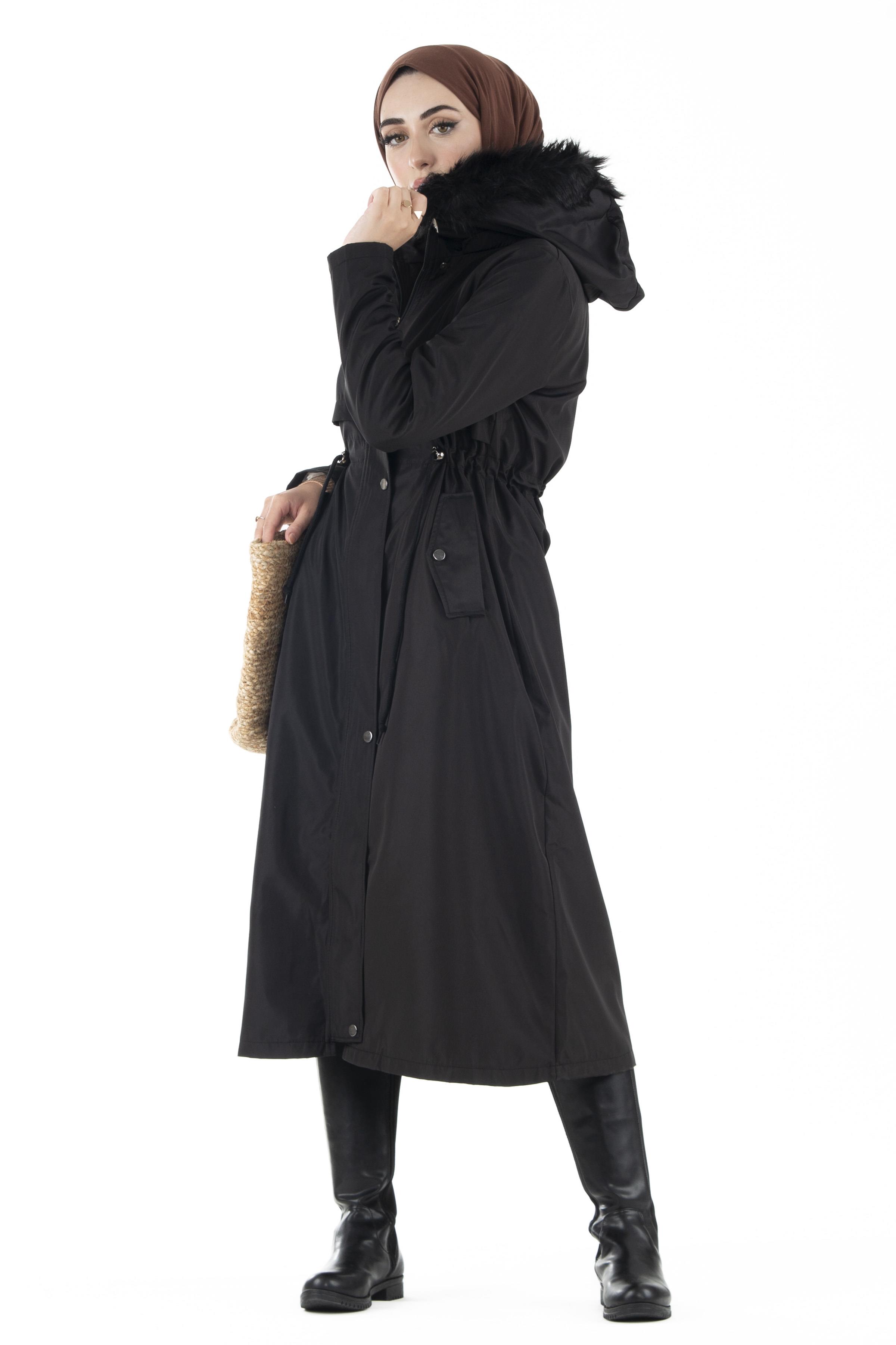 Plush Inside Coat-Black