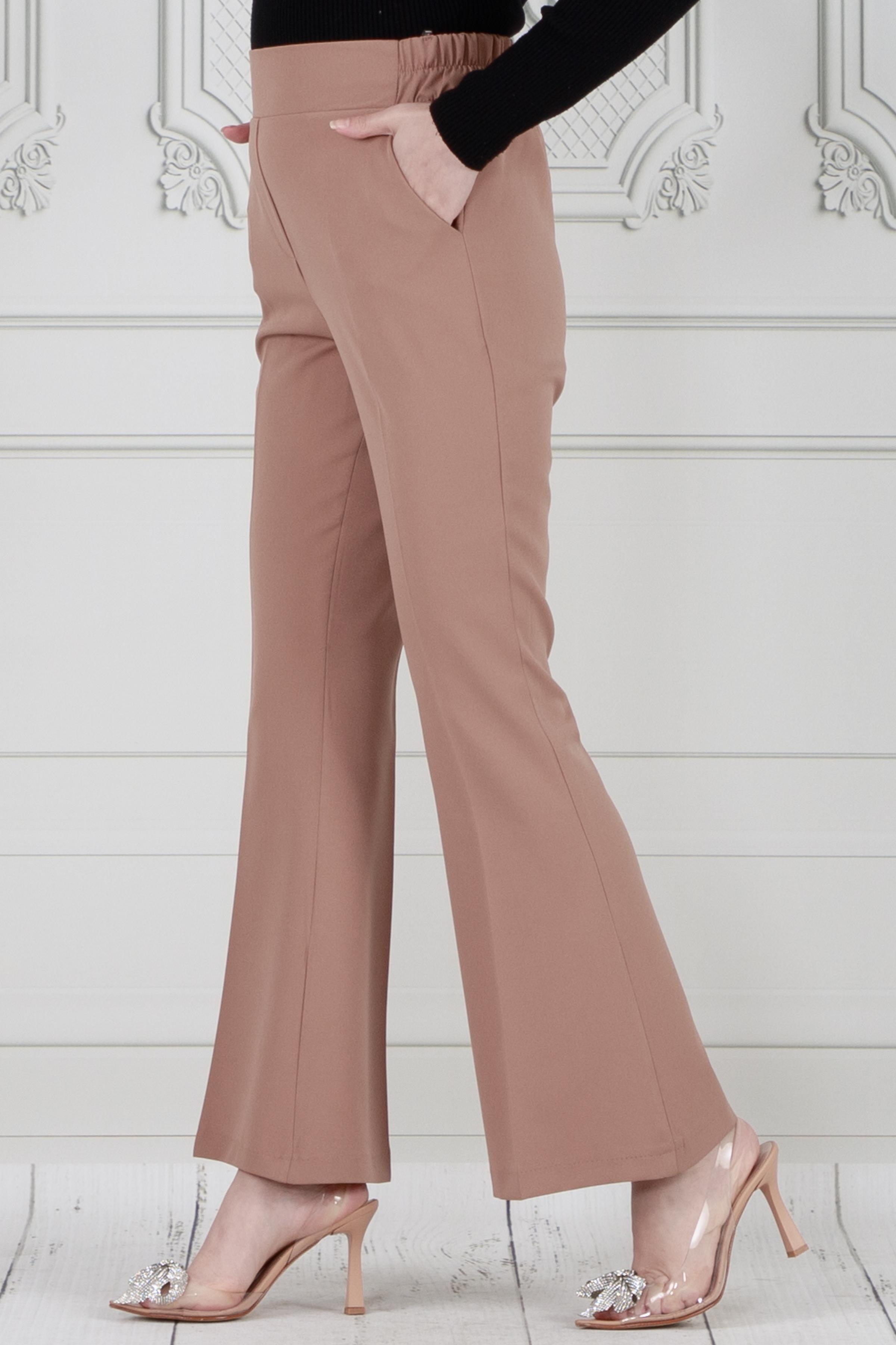 Trousers-mink color 
