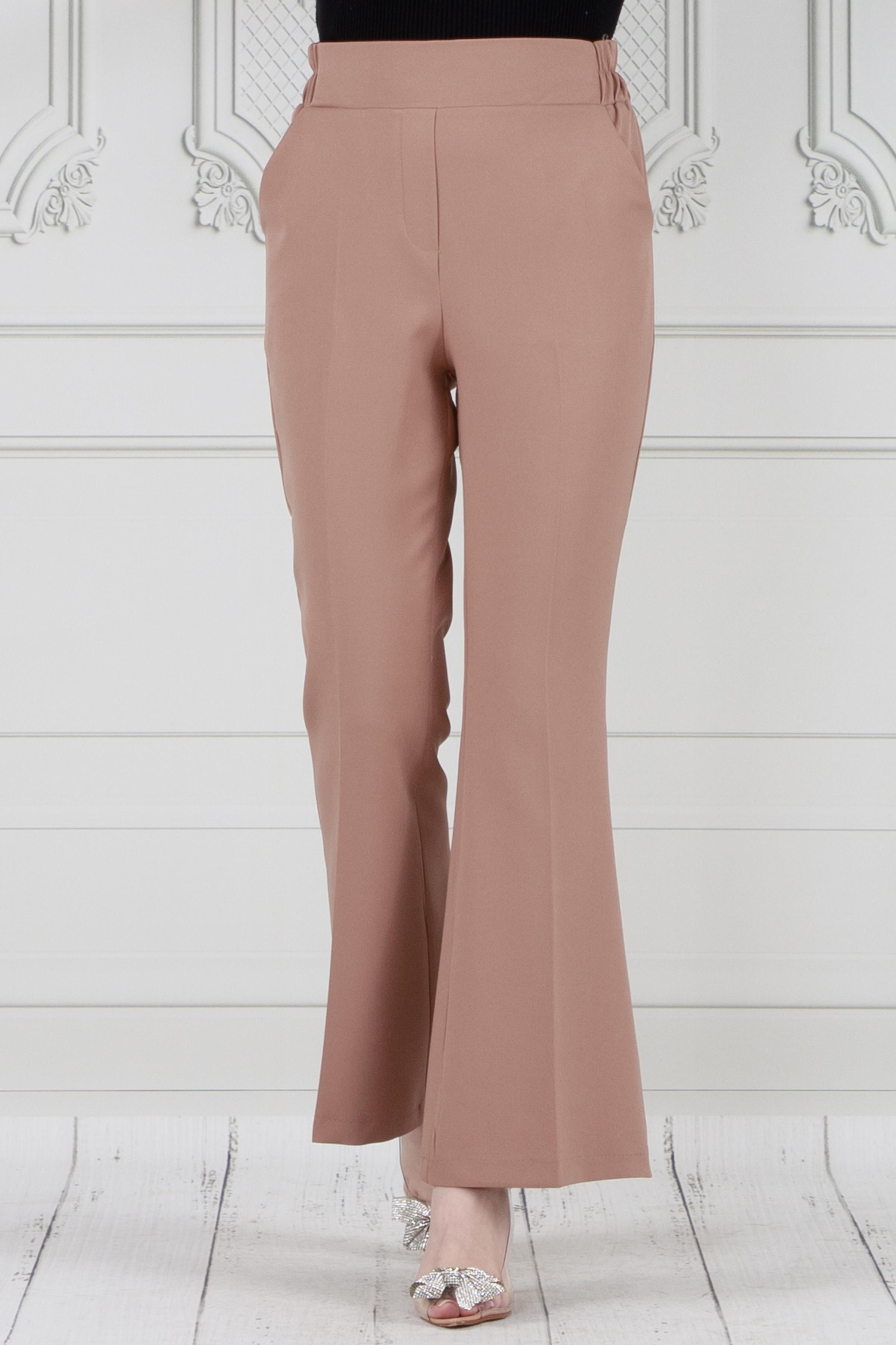 Trousers-mink color 