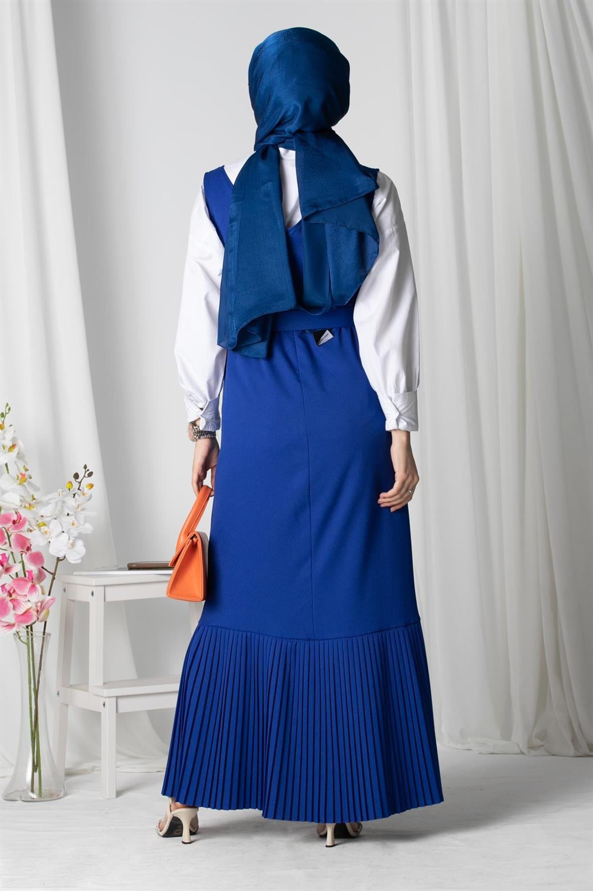 Gilet Dress - Sax Blue