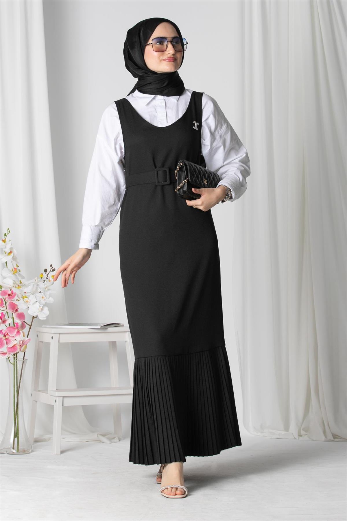 Gilet Dress - Black