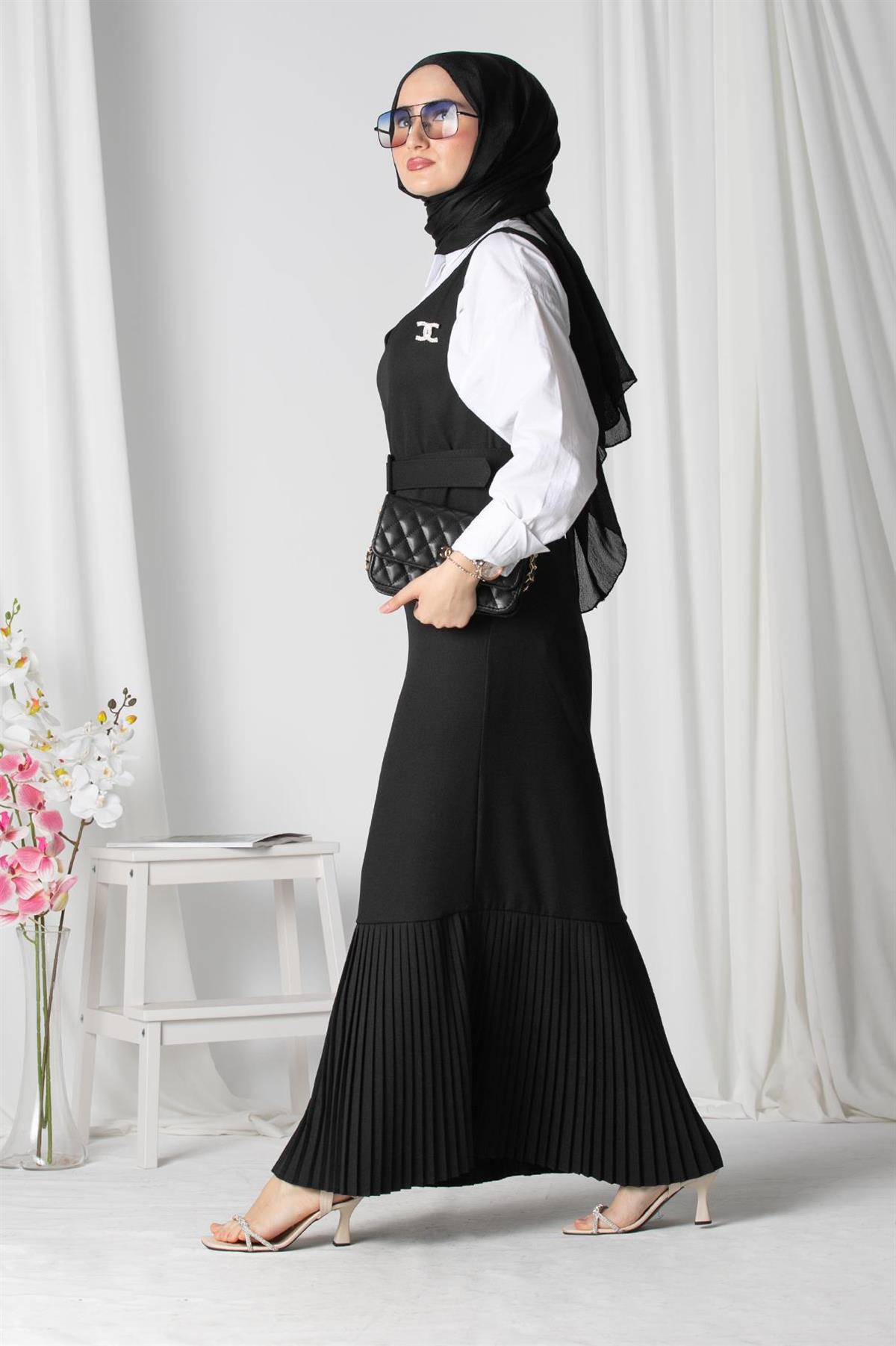 Gilet Dress - Black