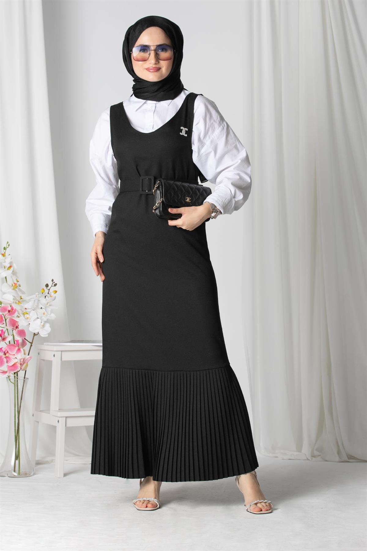 Gilet Dress - Black