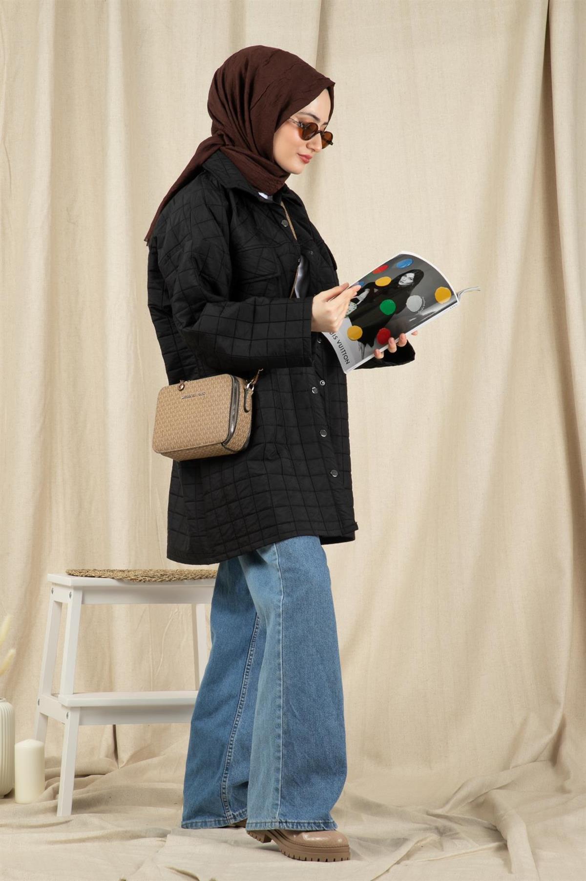 جاكيت كابيتون -اللون الأسود