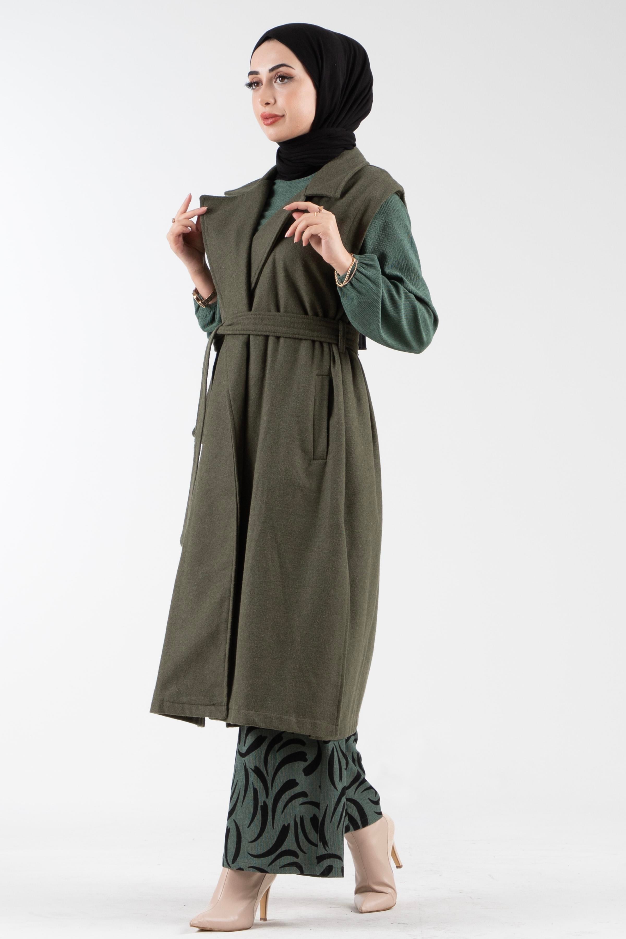 جاكيت صوفي - اللون الخاكي