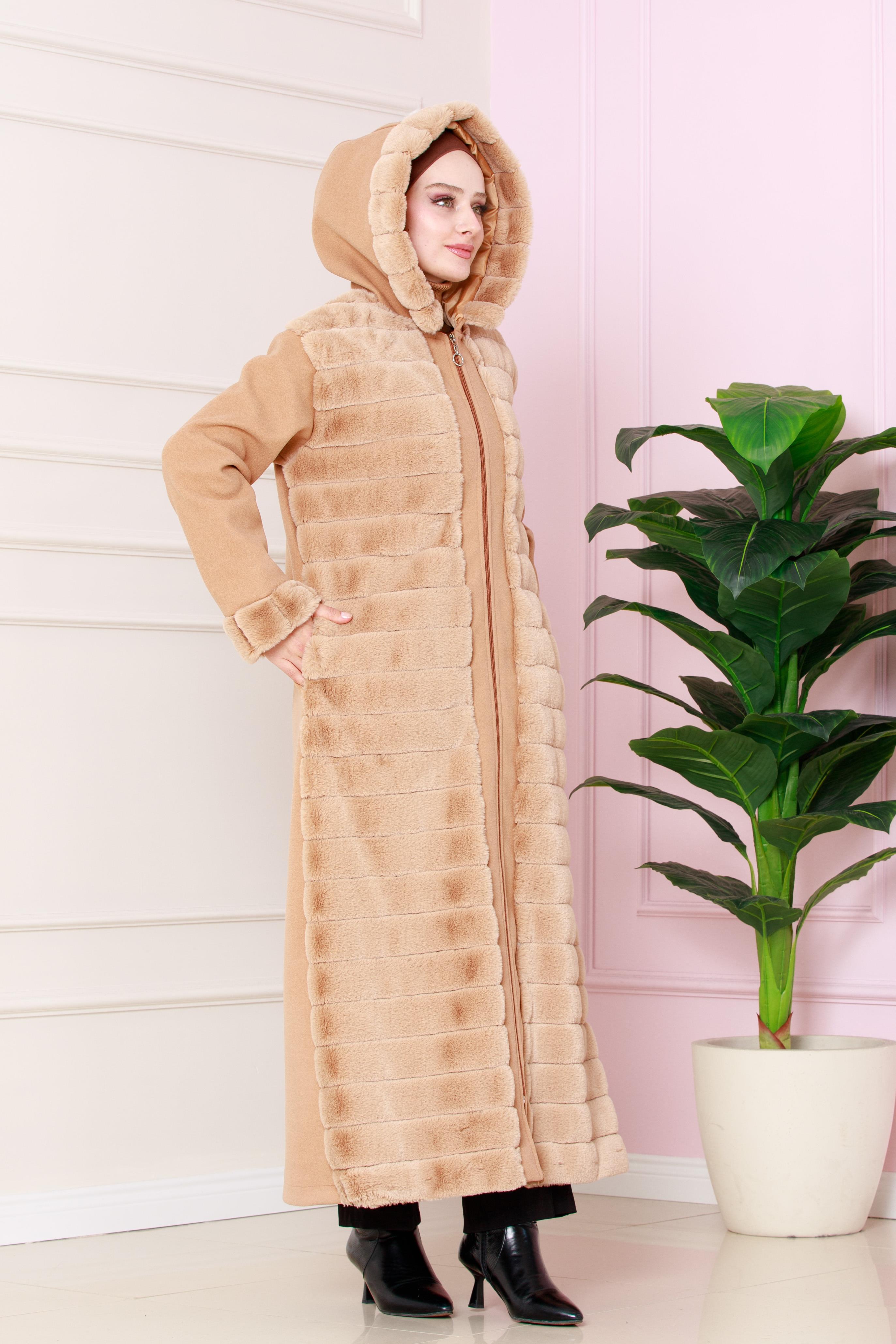 معطف من الفرو الكشمير - لون الجمل