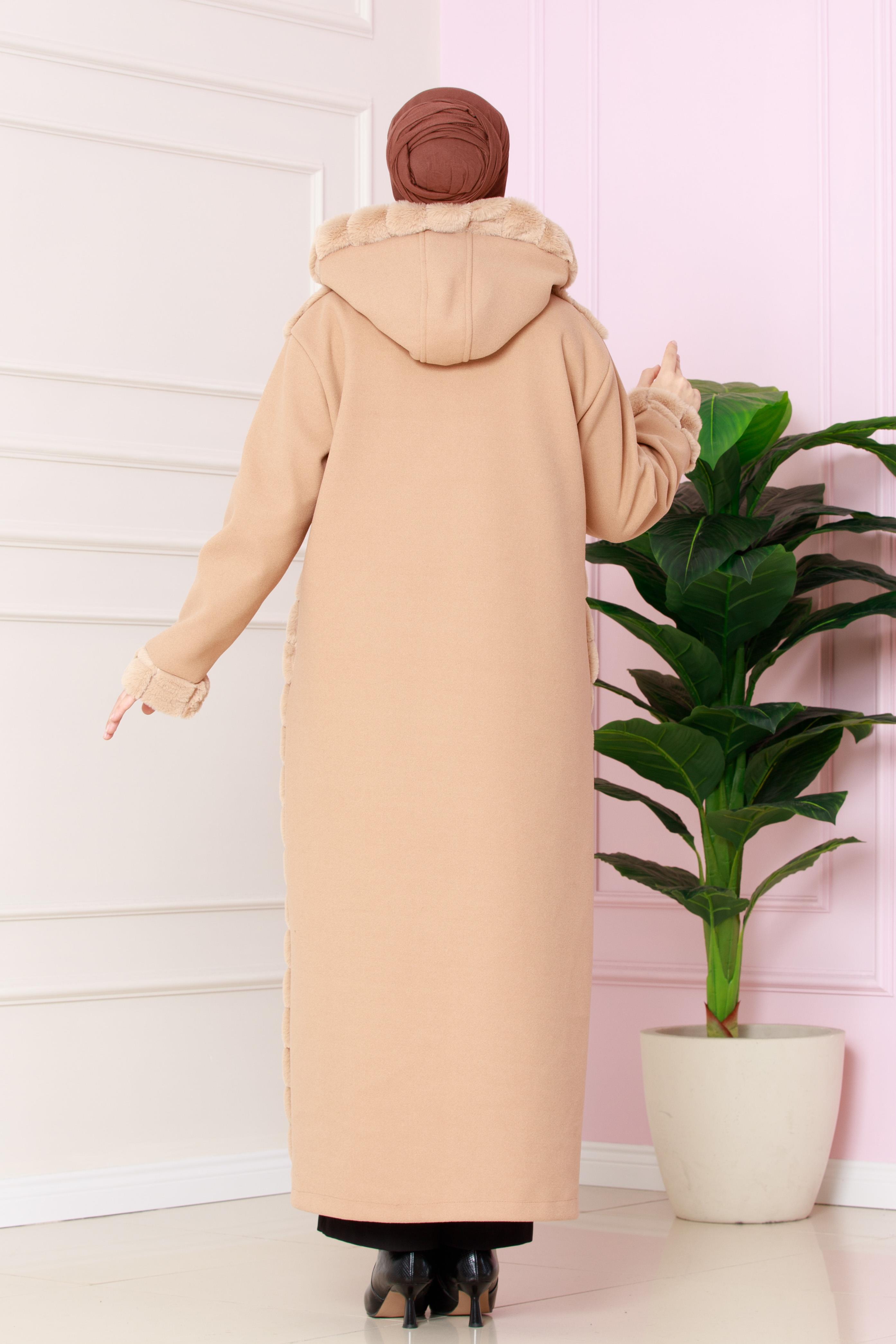 معطف من الفرو الكشمير - لون الجمل