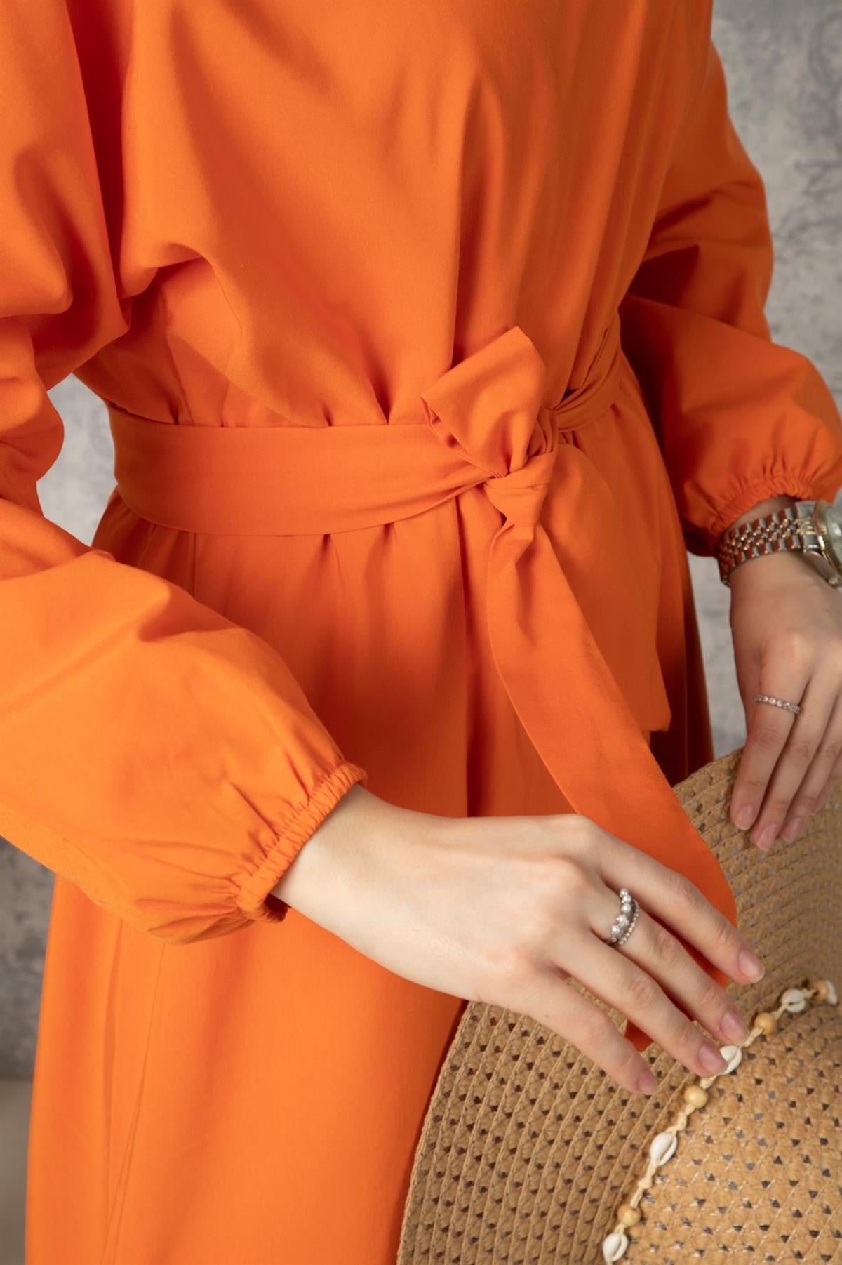 Whirling Dervish Model Dress-Orange