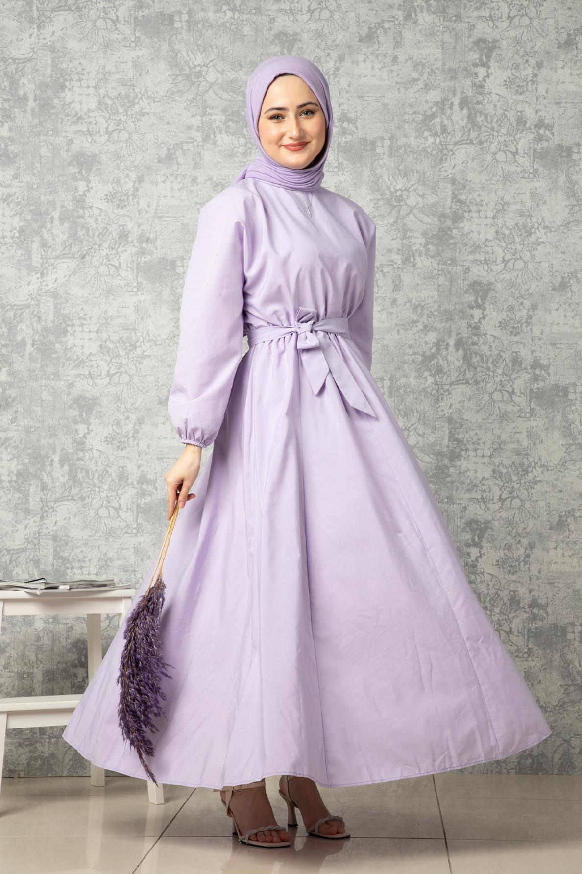 Whiriling Derwish Model Long Dress-Lilac