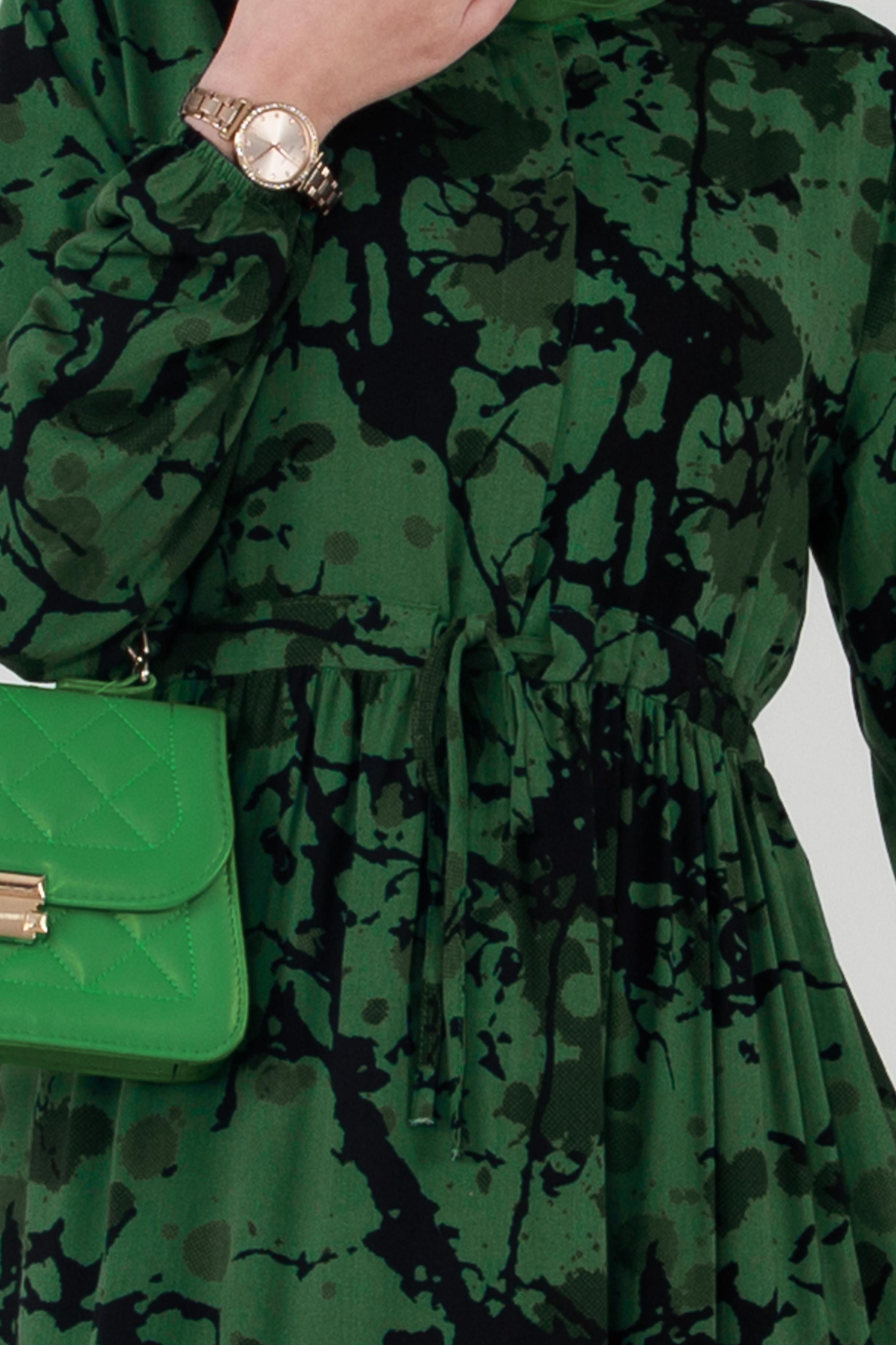 Viscose dress - emerald green
