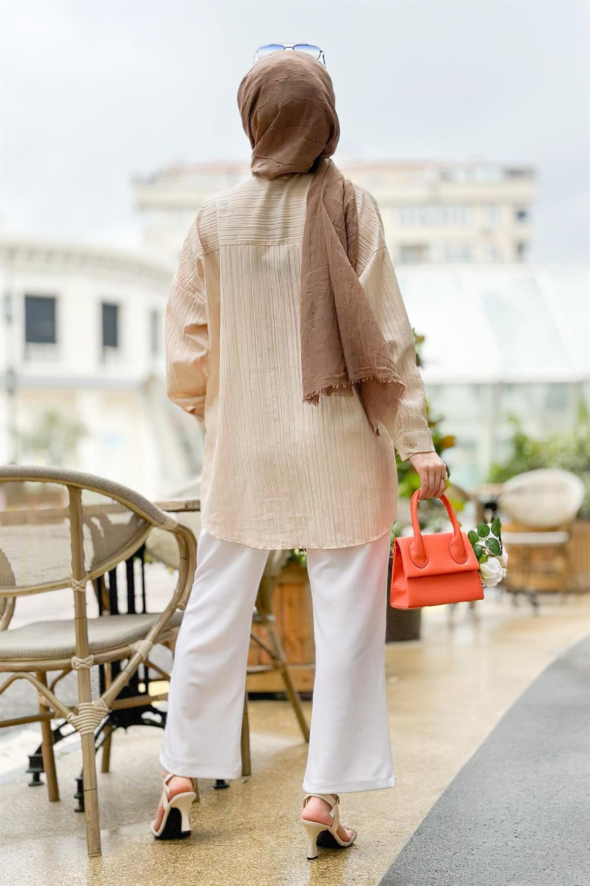 Oversize Shirt Beige