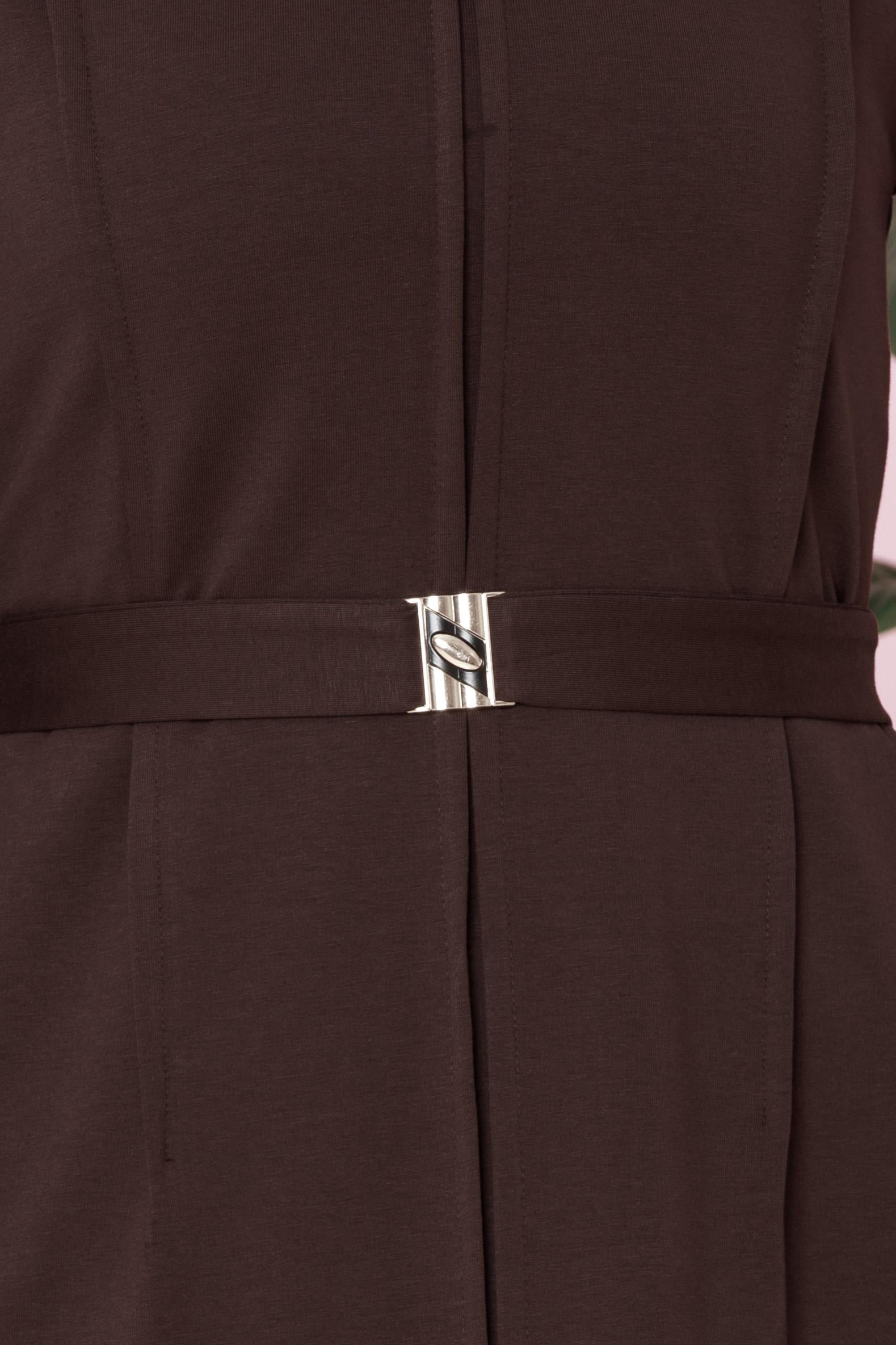 Pleated Detailed Dress -brown color