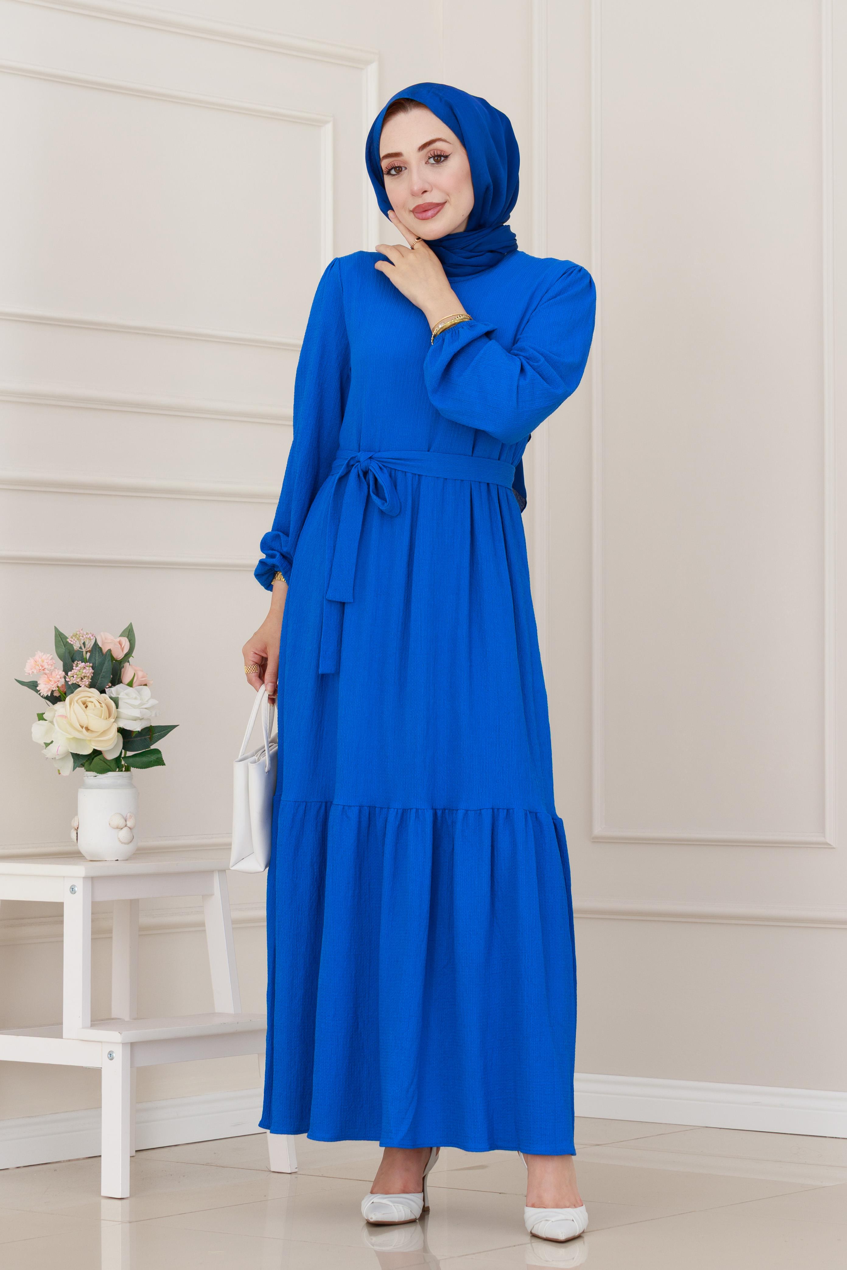 Prenses Elbise-Saks Mavisi