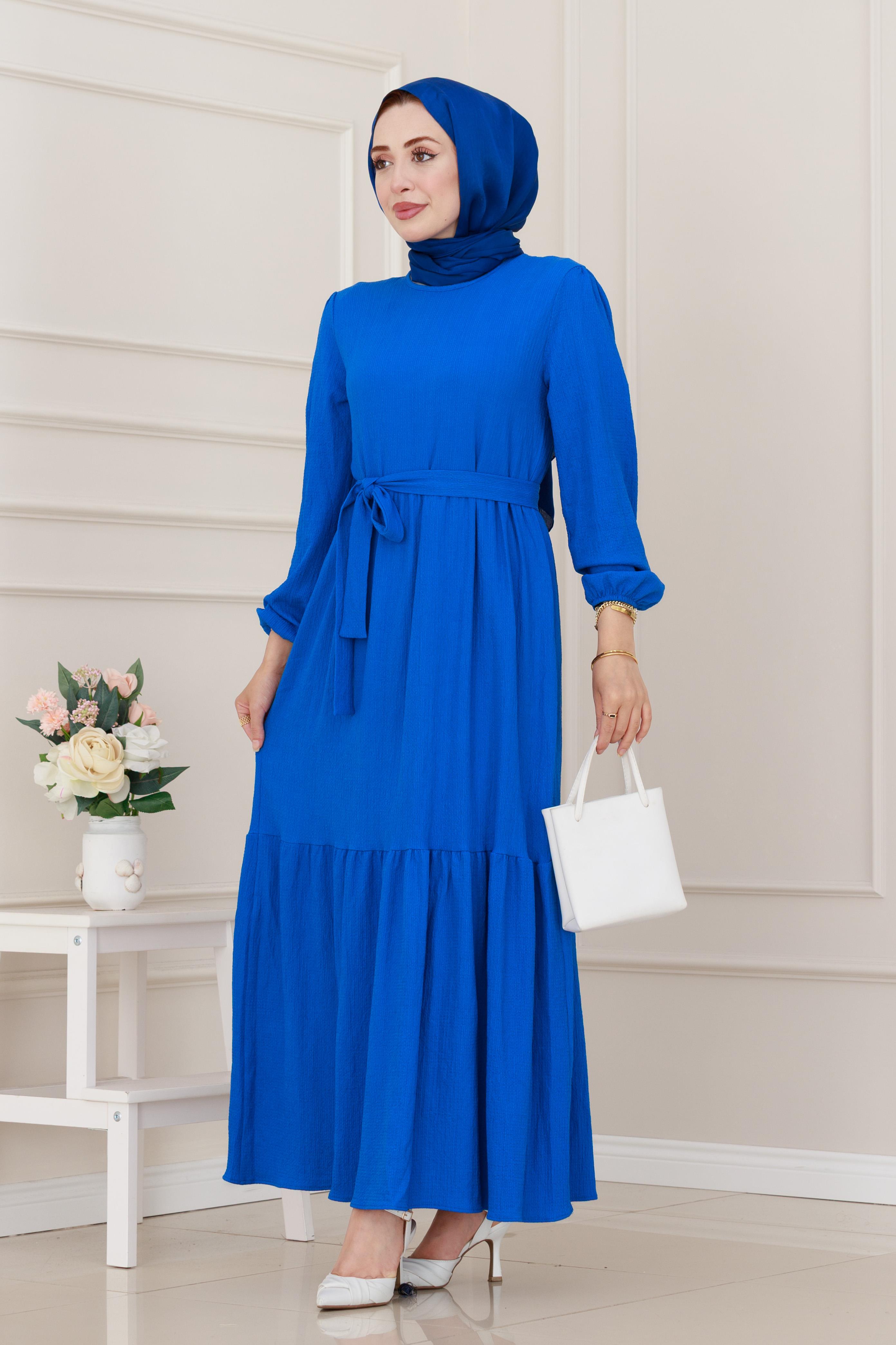 Prenses Elbise-Saks Mavisi
