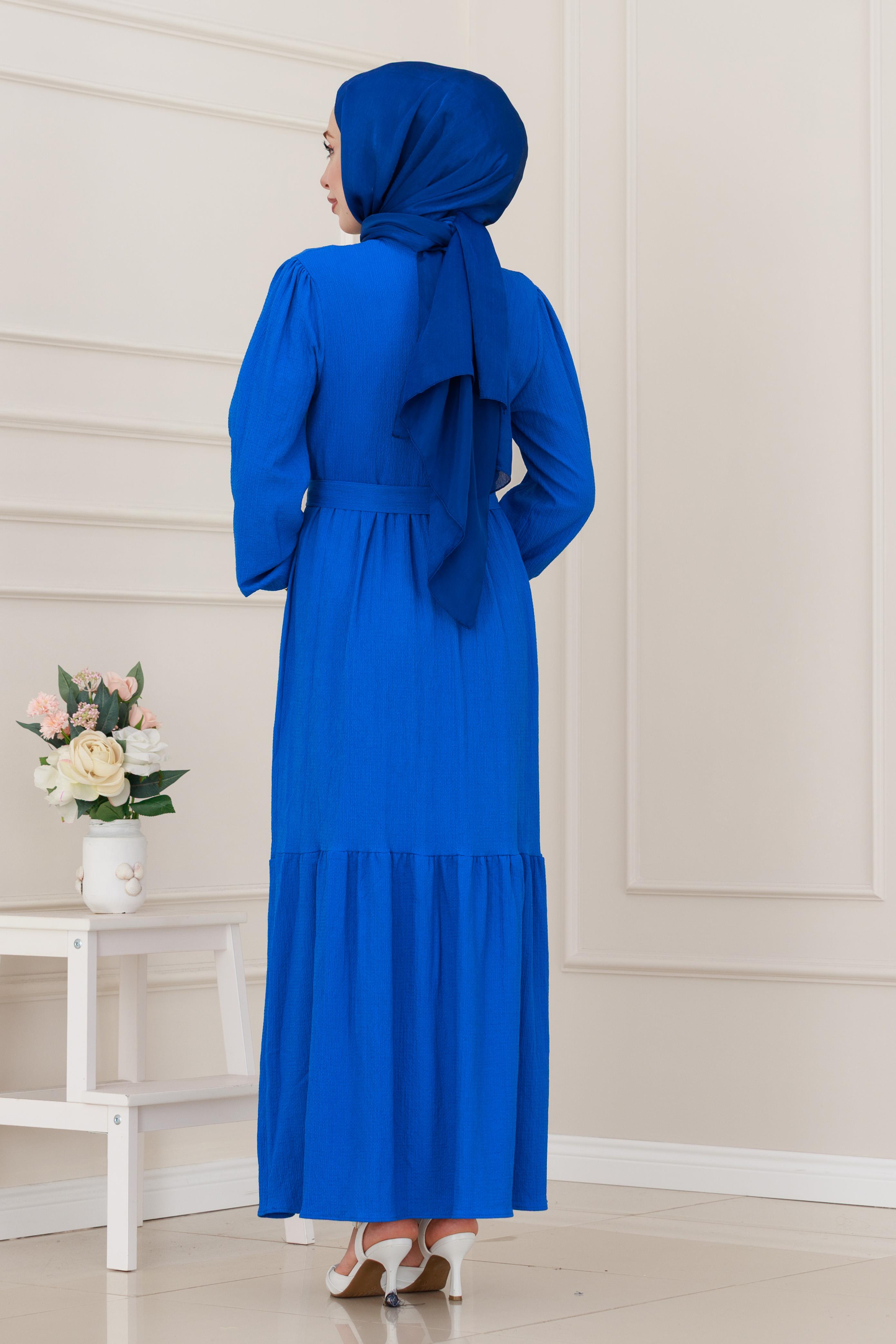 Prenses Elbise-Saks Mavisi