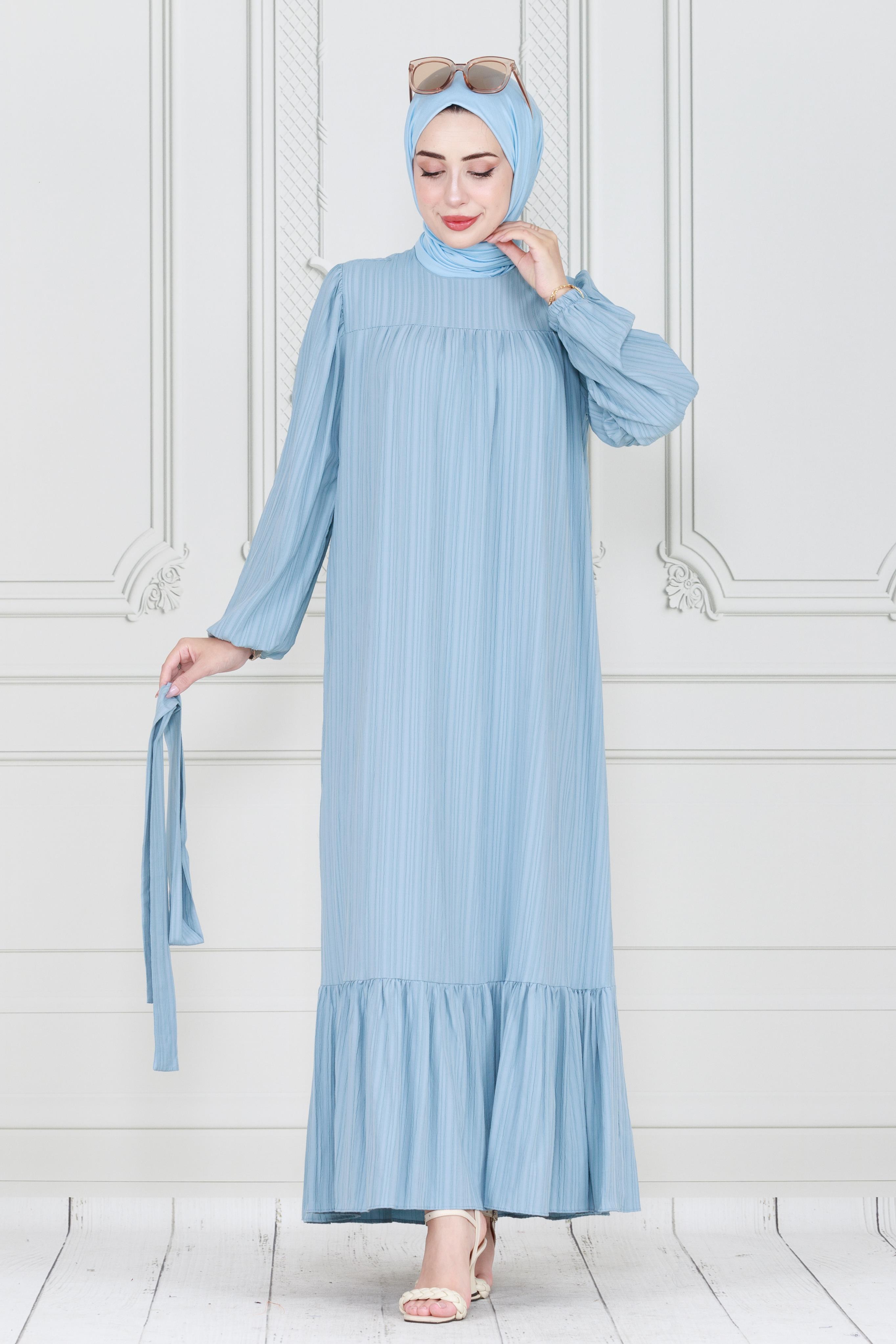 Belted Dress- -baby blue
