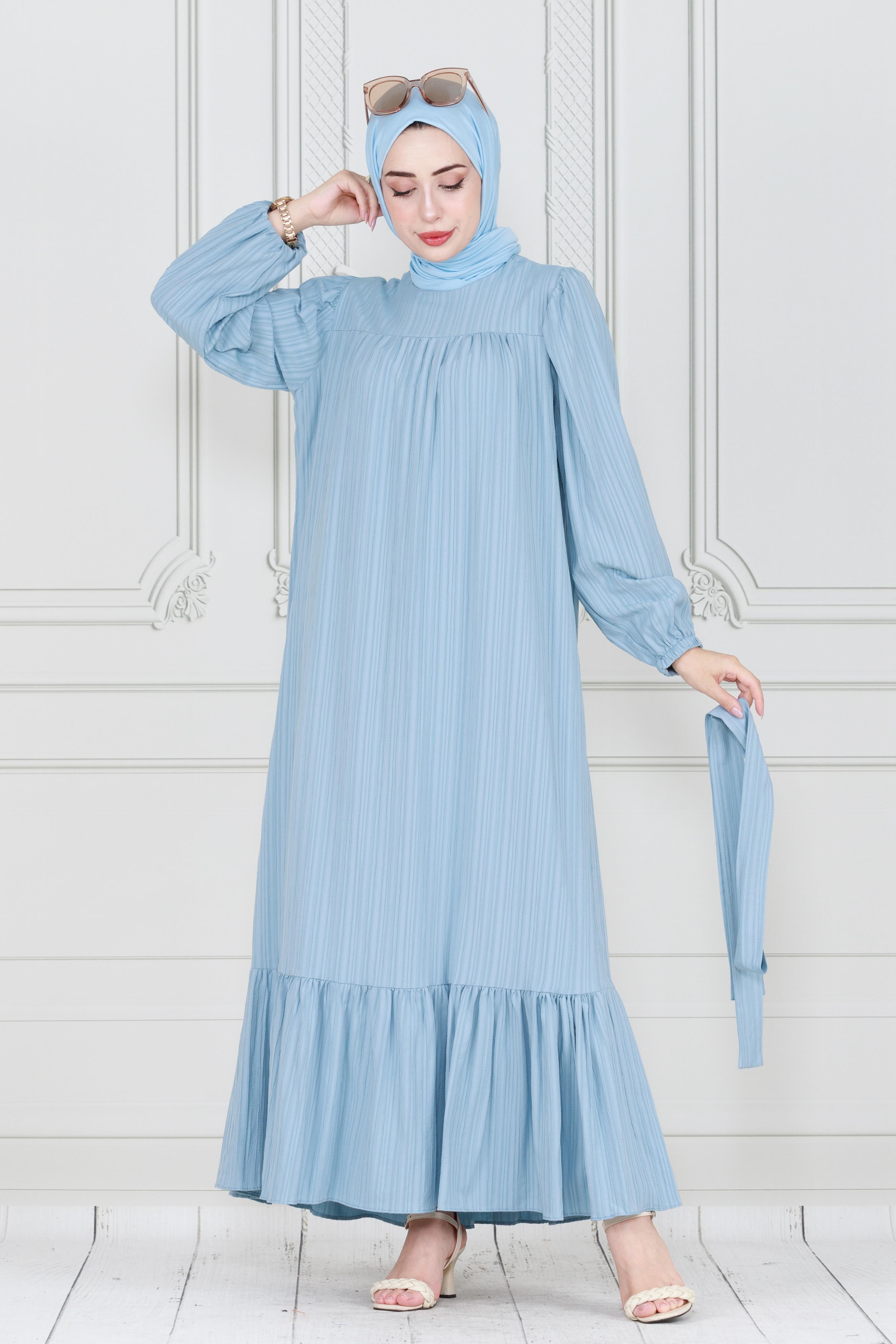 Belted Dress- -baby blue