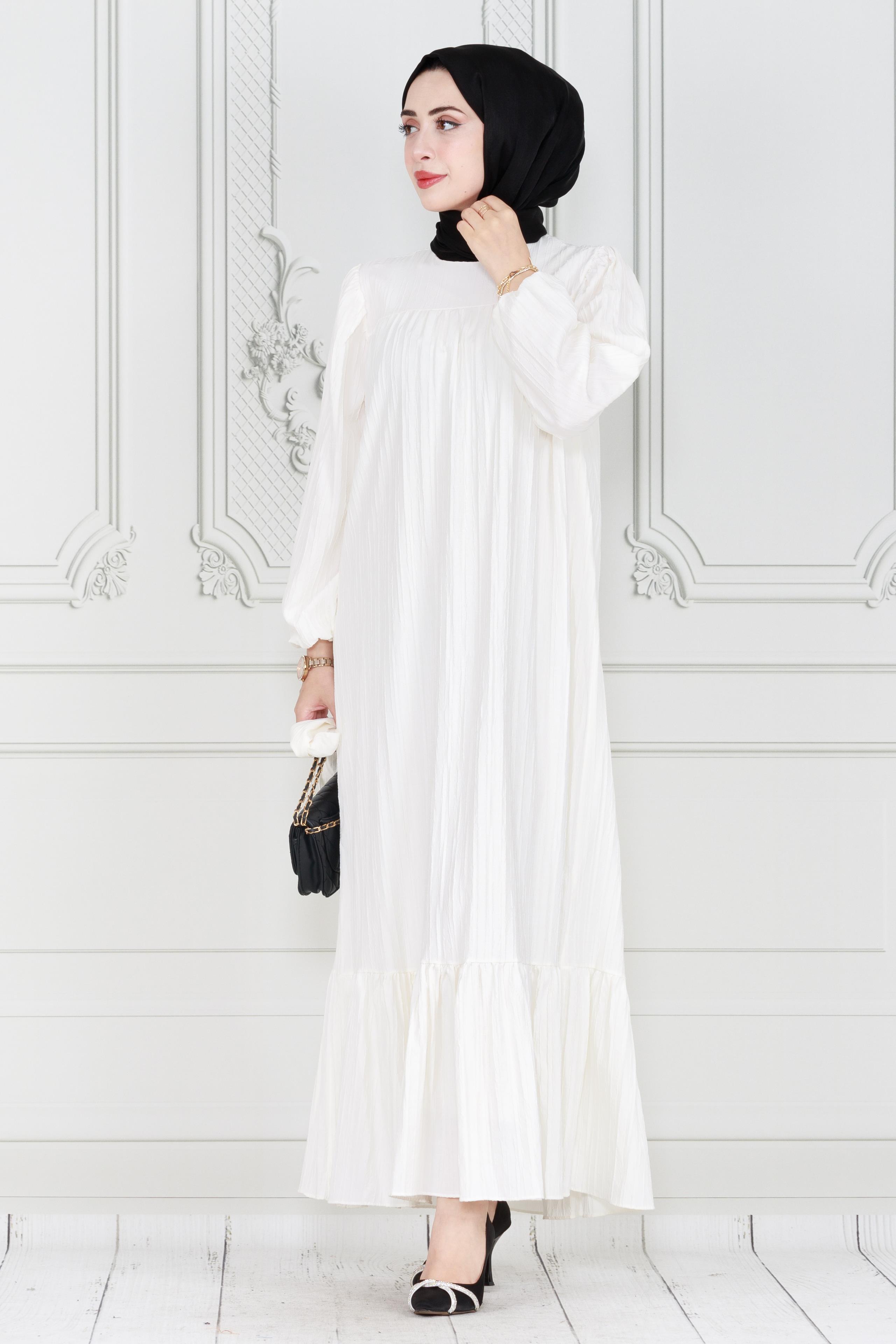Belted Dress-white