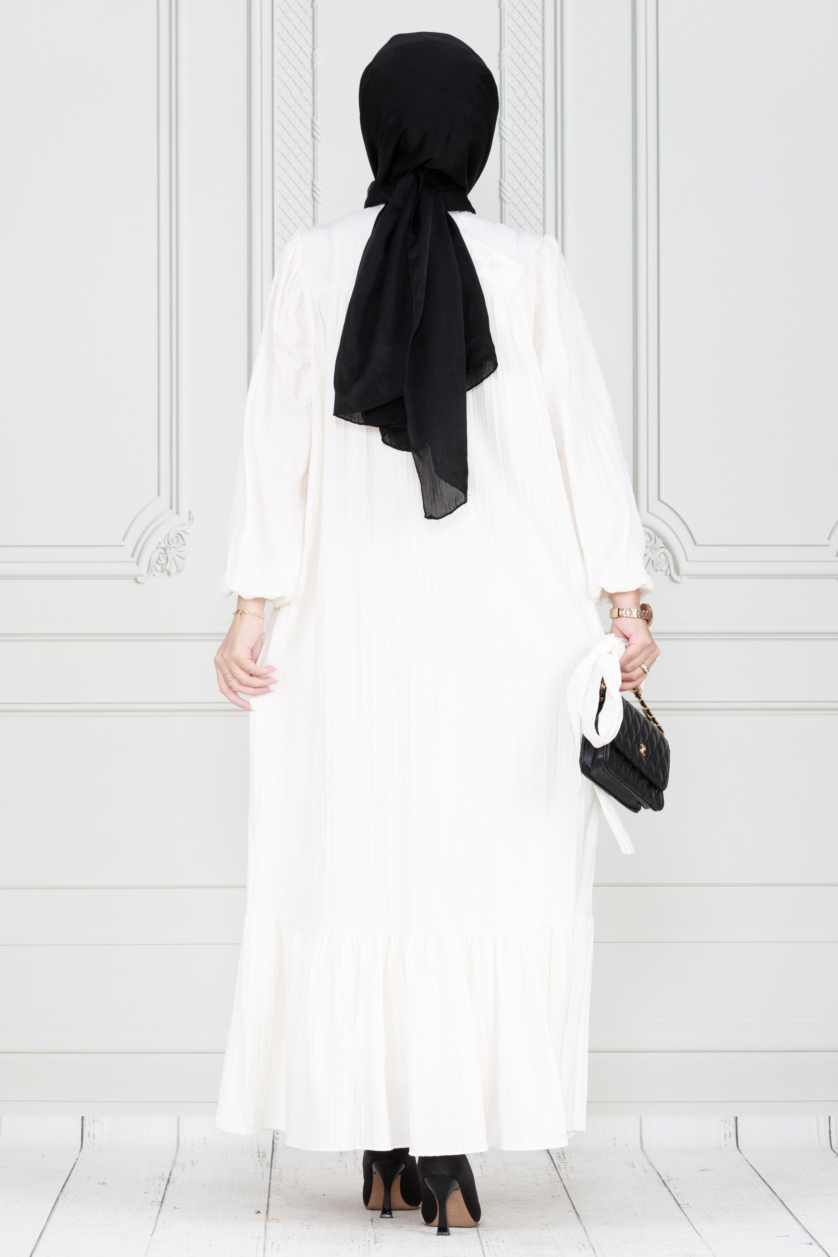 Belted Dress-white