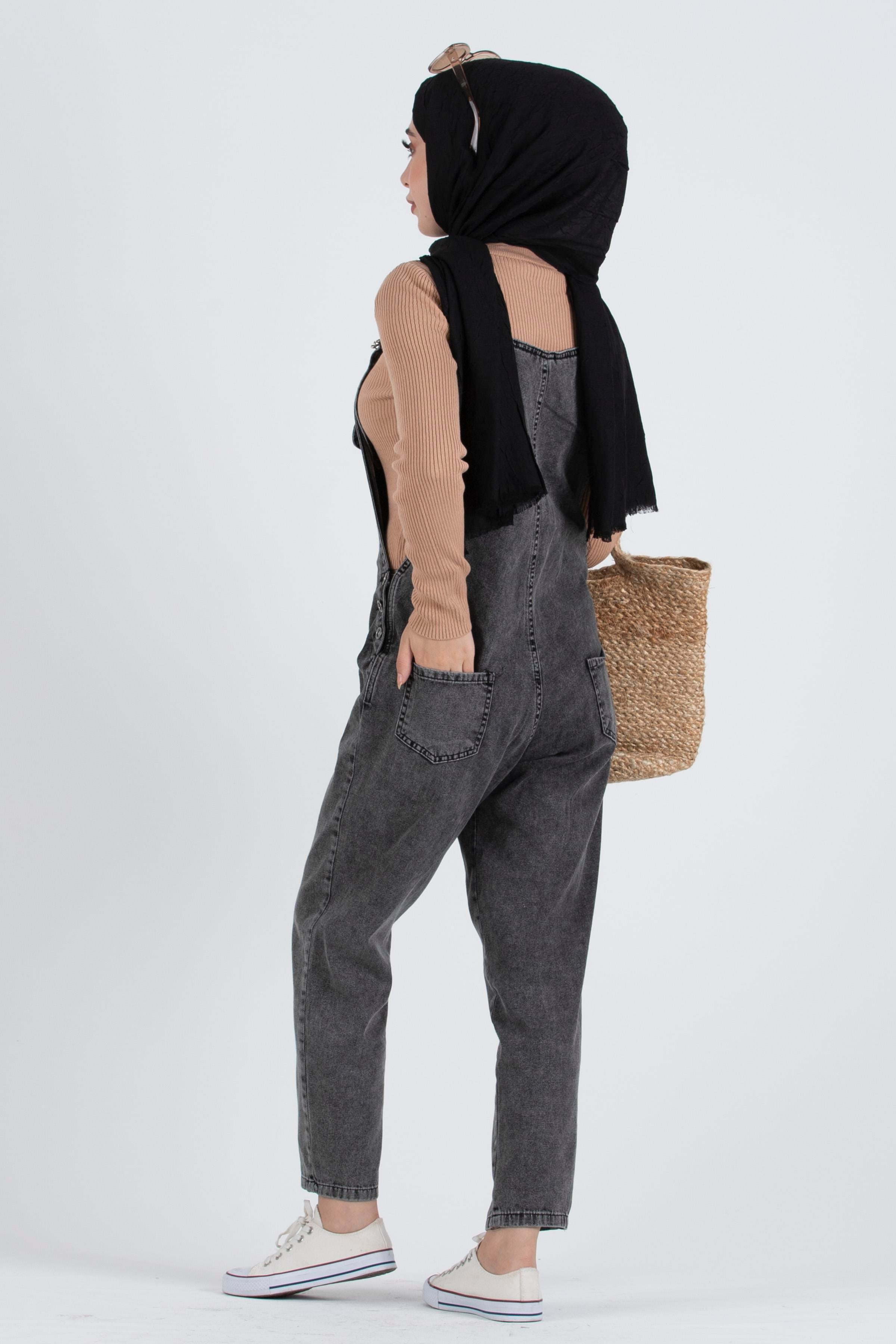 Bib and Brace Overall-Black