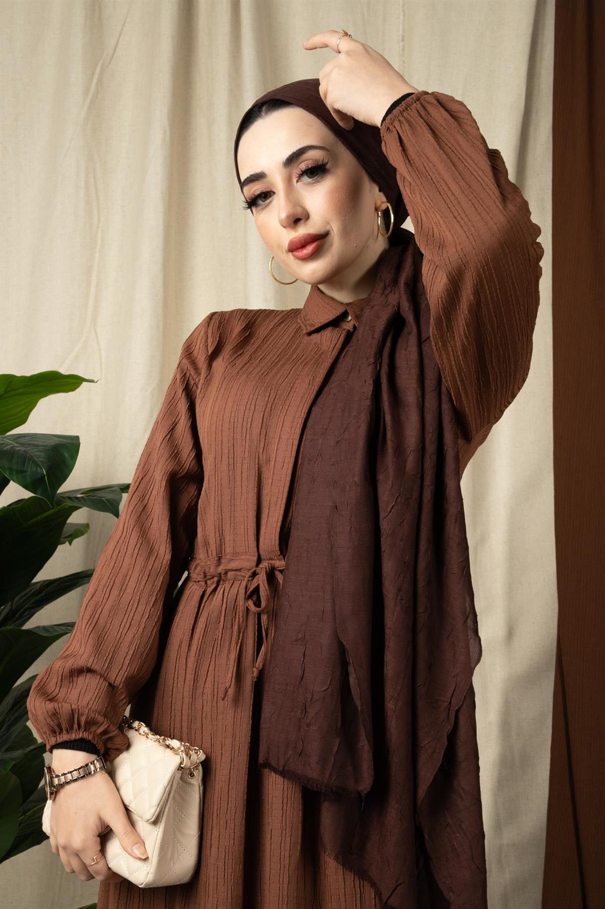 Sena Waist Tunnel Dress-Brown