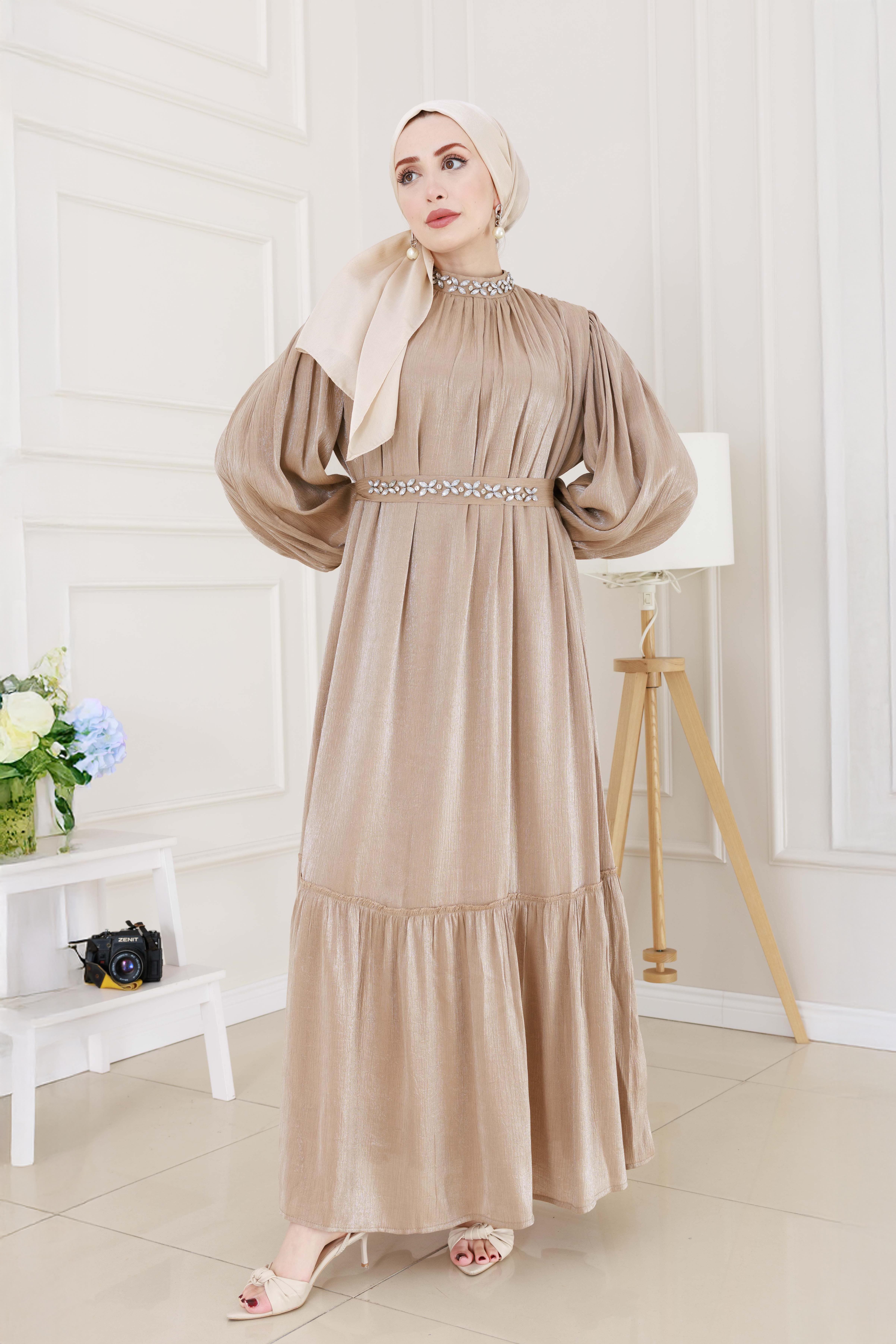 Taş İşlemeli Simay Abiye-VİZON