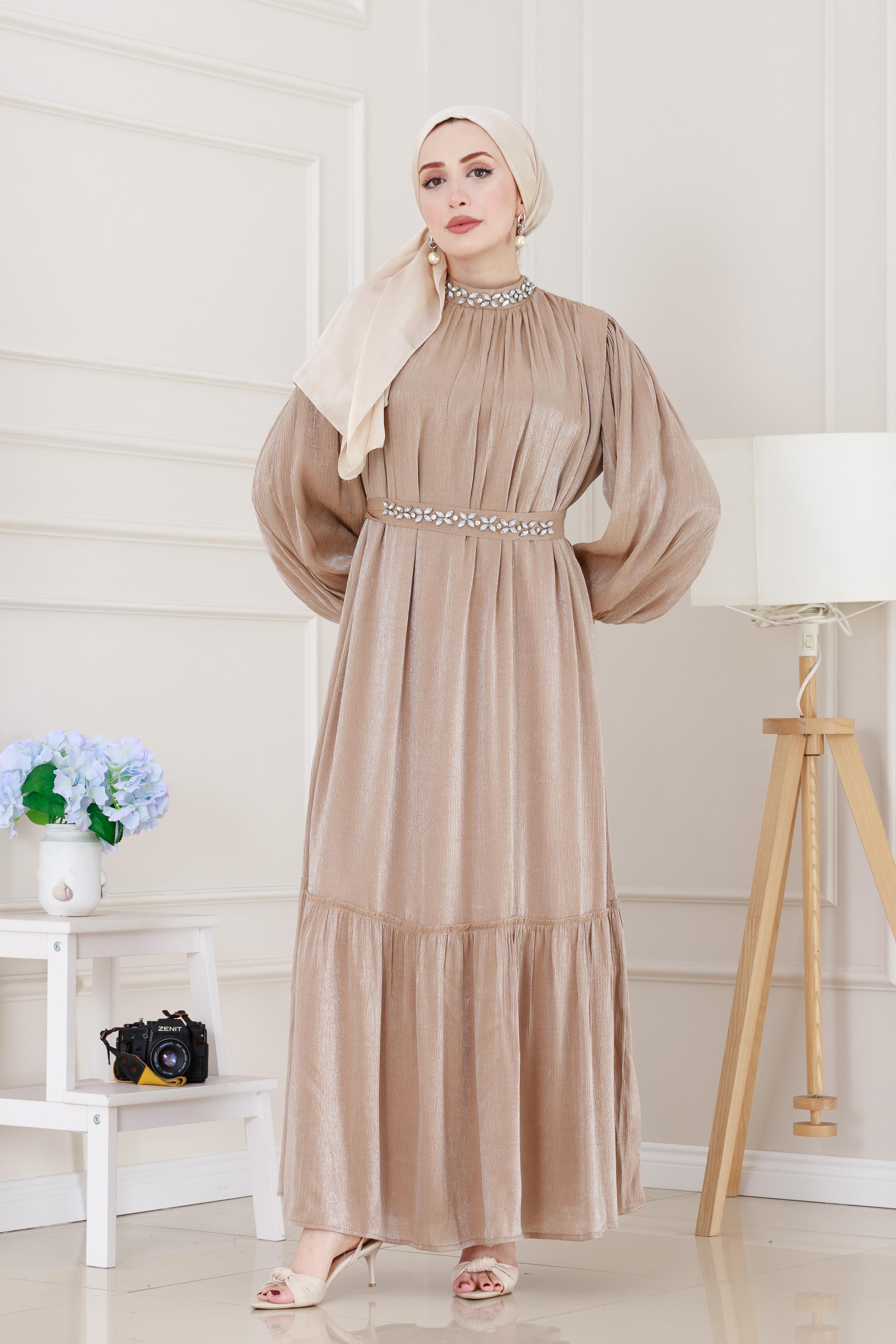 Taş İşlemeli Simay Abiye-VİZON