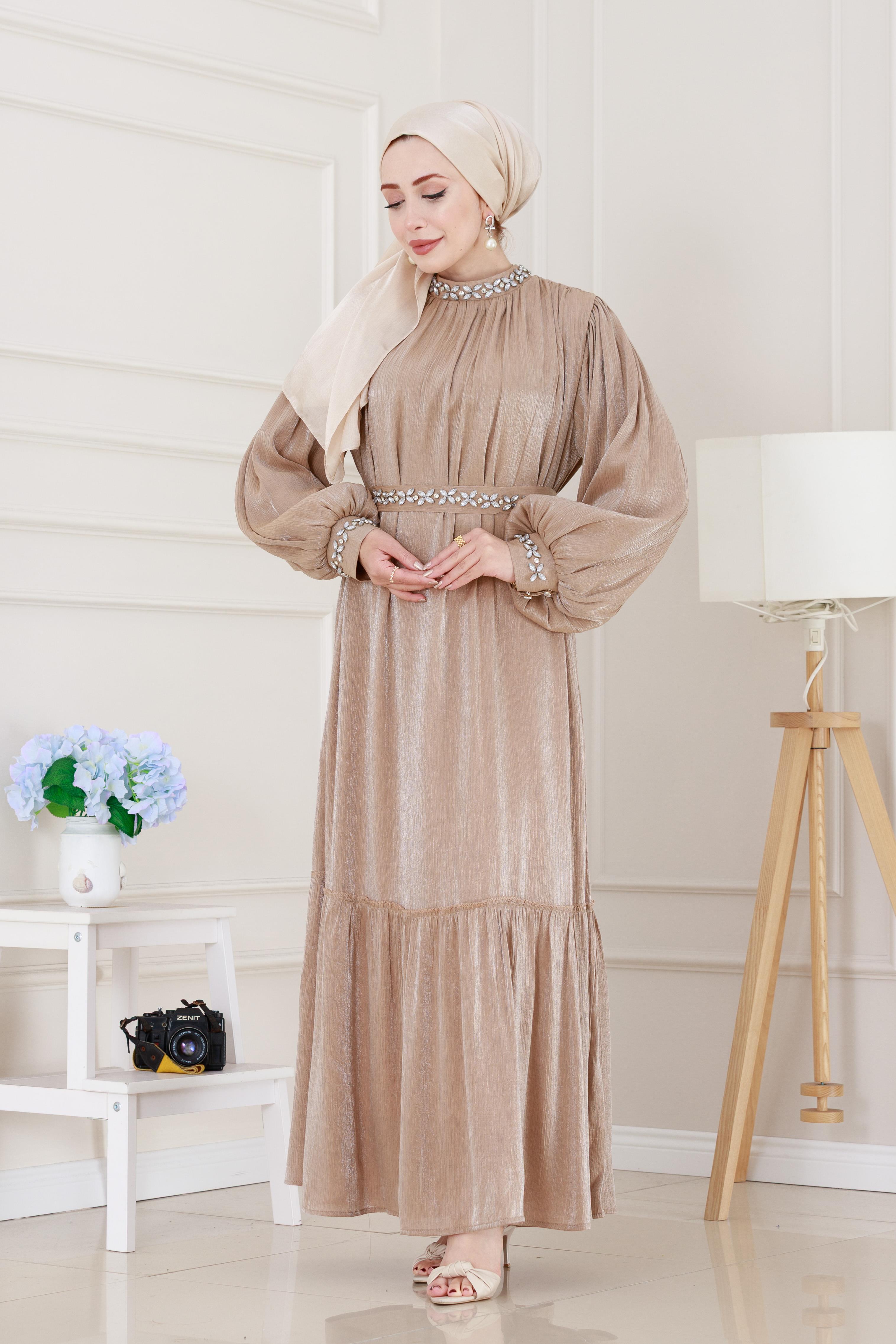 Taş İşlemeli Simay Abiye-VİZON