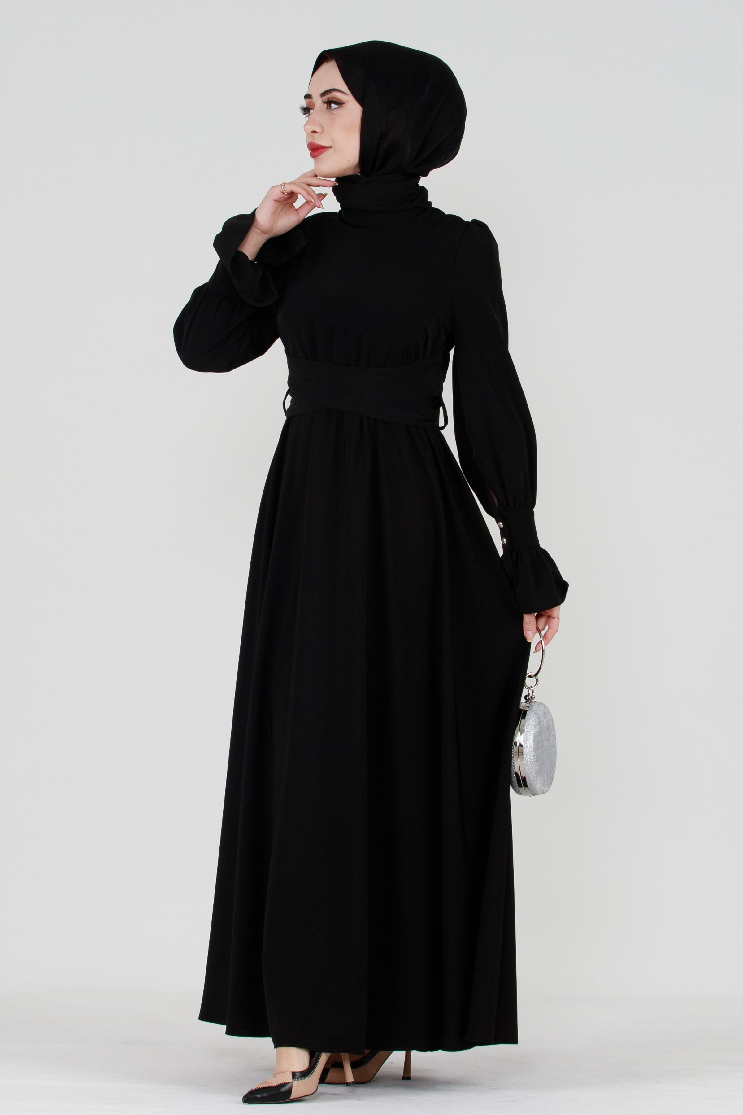 Tuana Abiye Elbise-Siyah