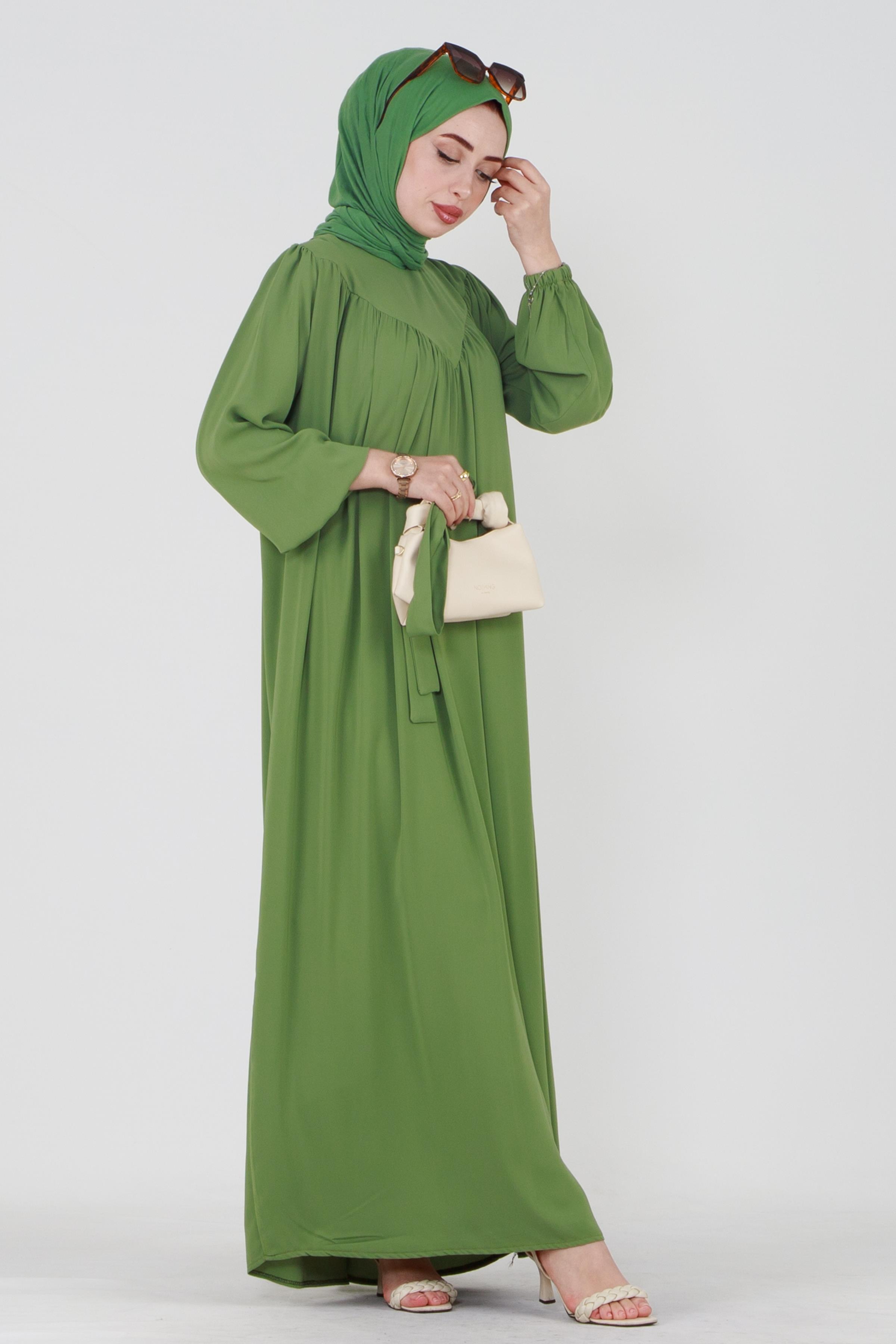 Hijab Dress-Pistachio Green color