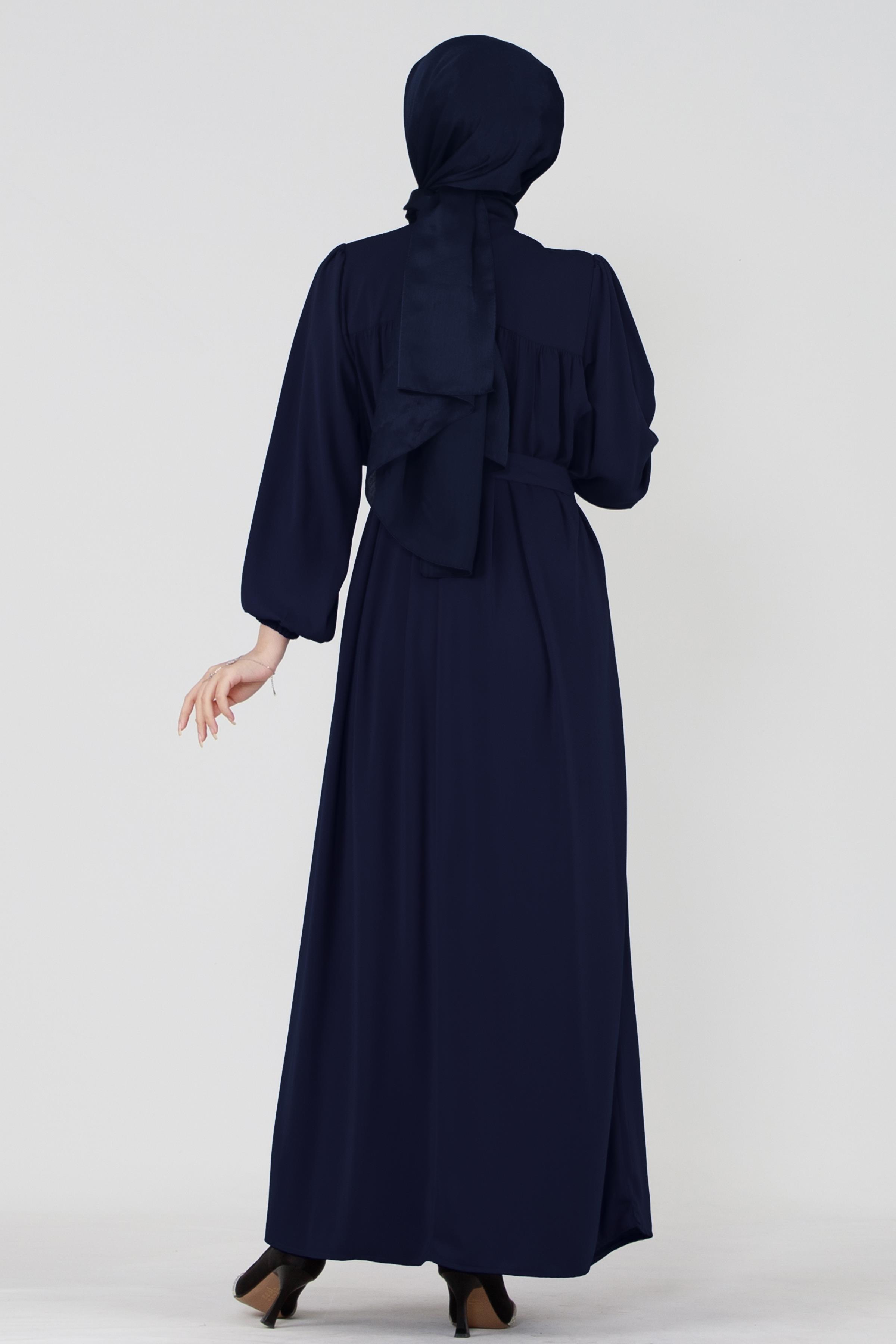 Hijab Dress-Navy Blue