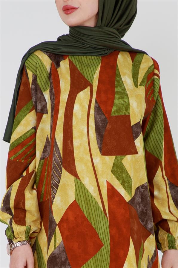 فستان  محجبات-أصفر